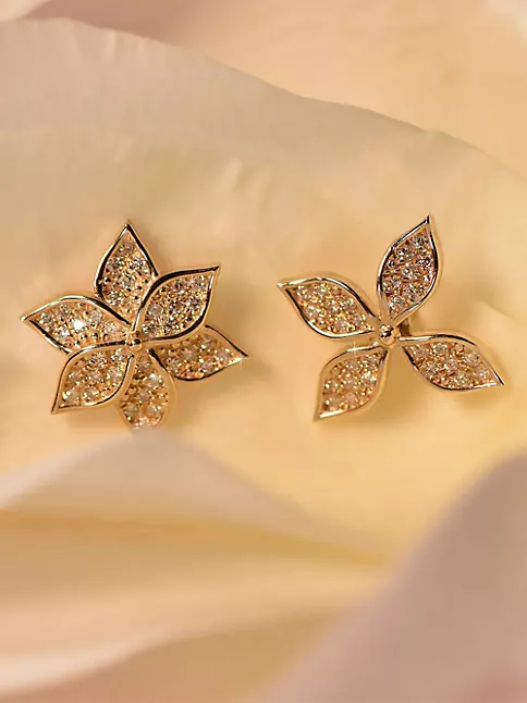 Clear Round Stone Stud Earrings on Gold - 3 Pairs | 0.2 | L&M Bling