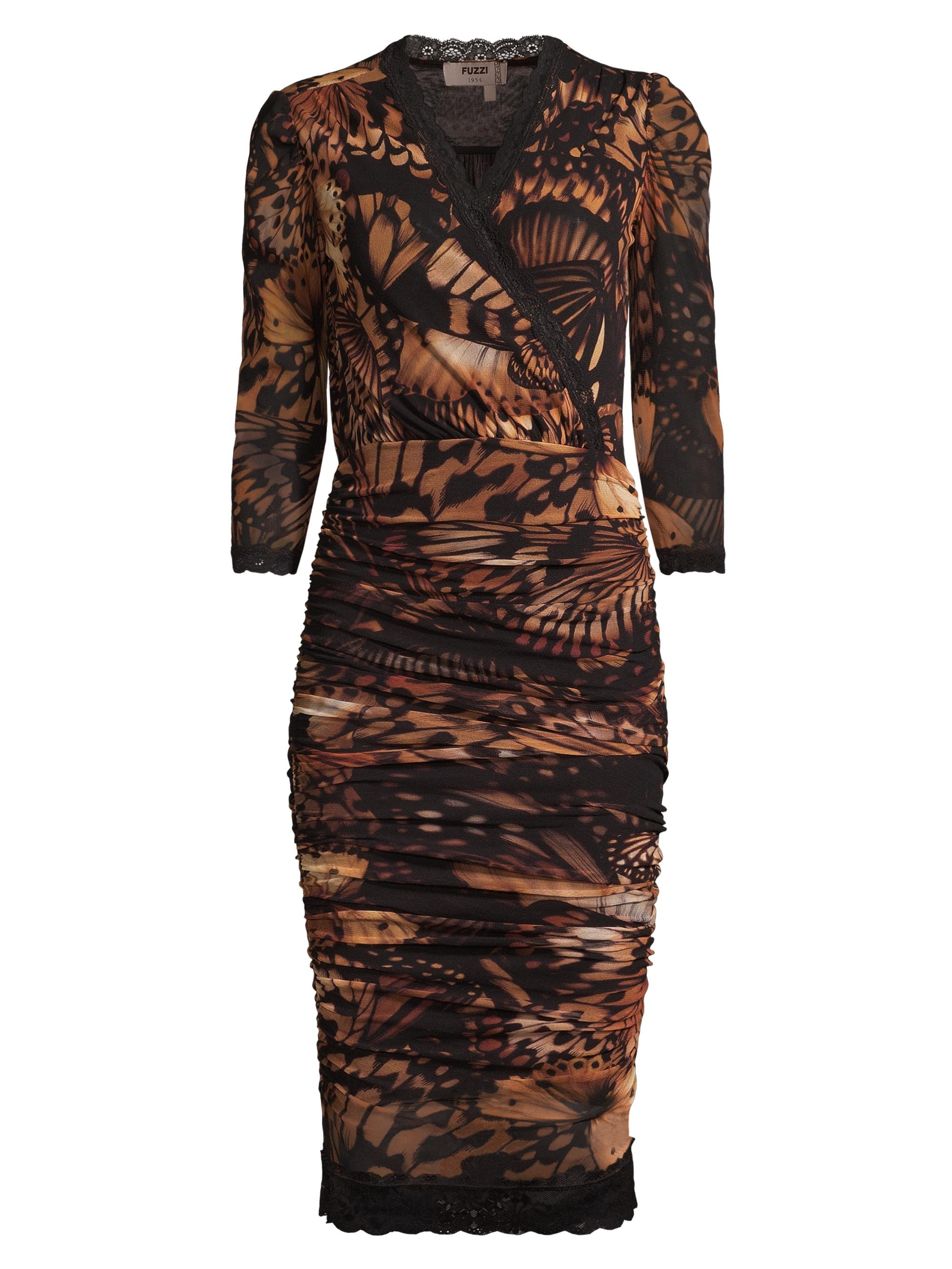 Fuzzi Abito Butterfly-Print Mesh Knee-Length Dress | Saks Fifth Avenue