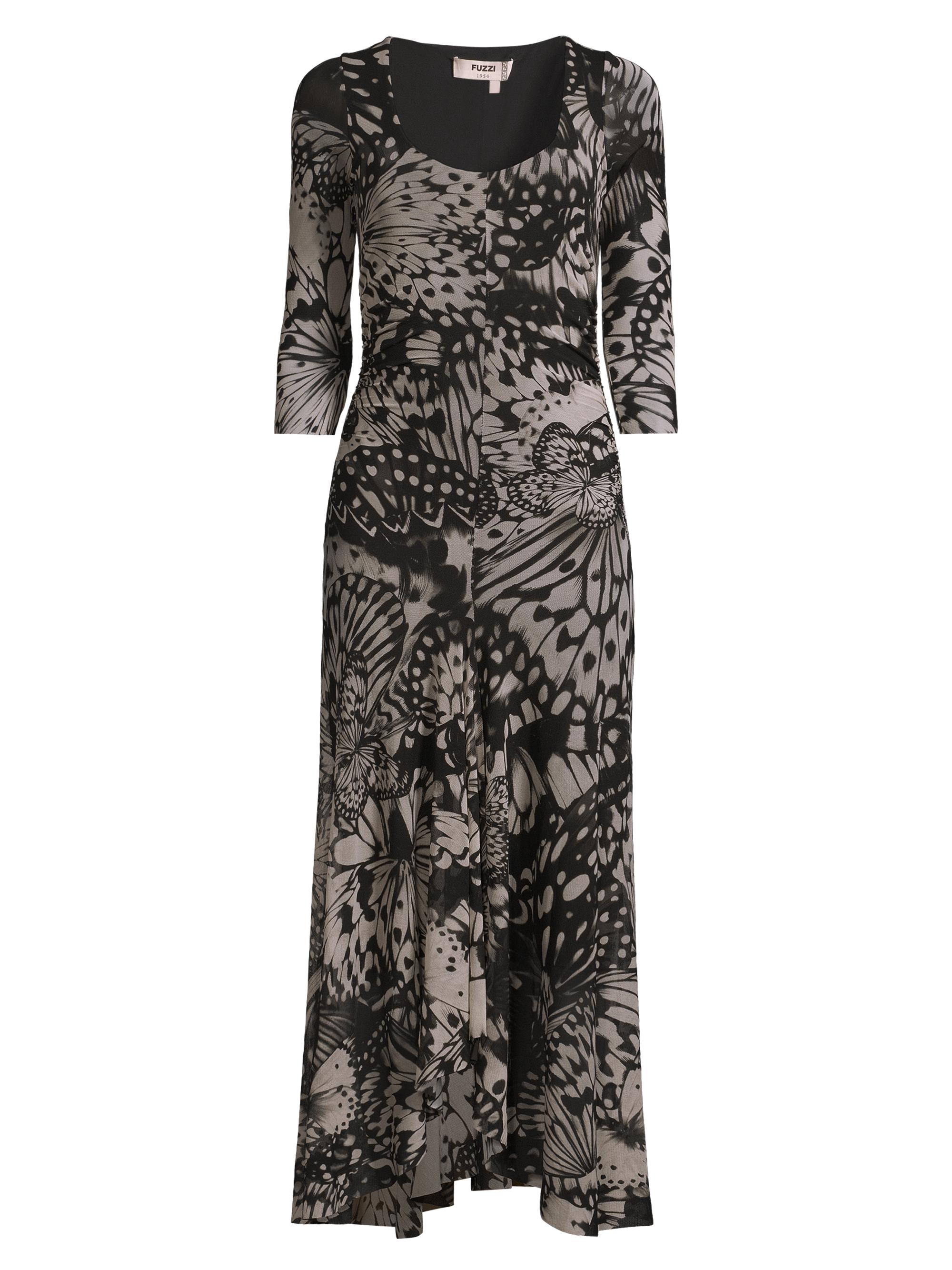 Fuzzi Women's Abito Butterfly Mesh Maxi Dress