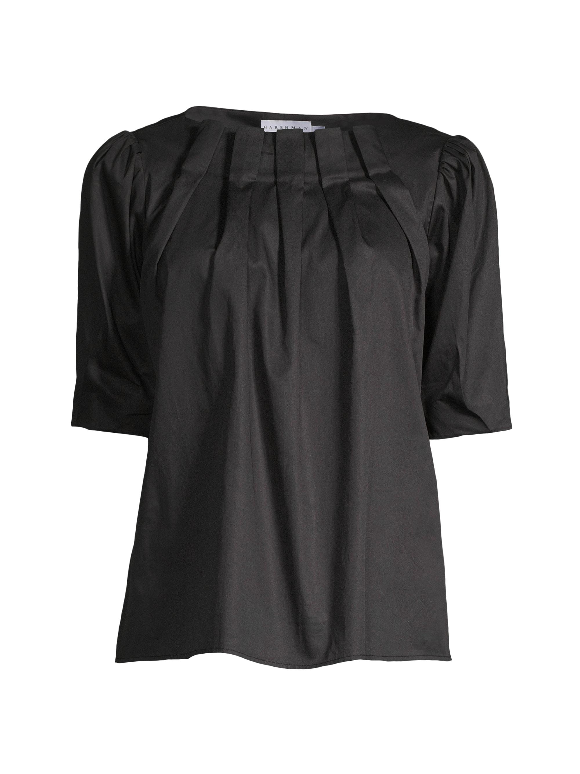Harshman Women's Zaylee Pleated Blouse - Black