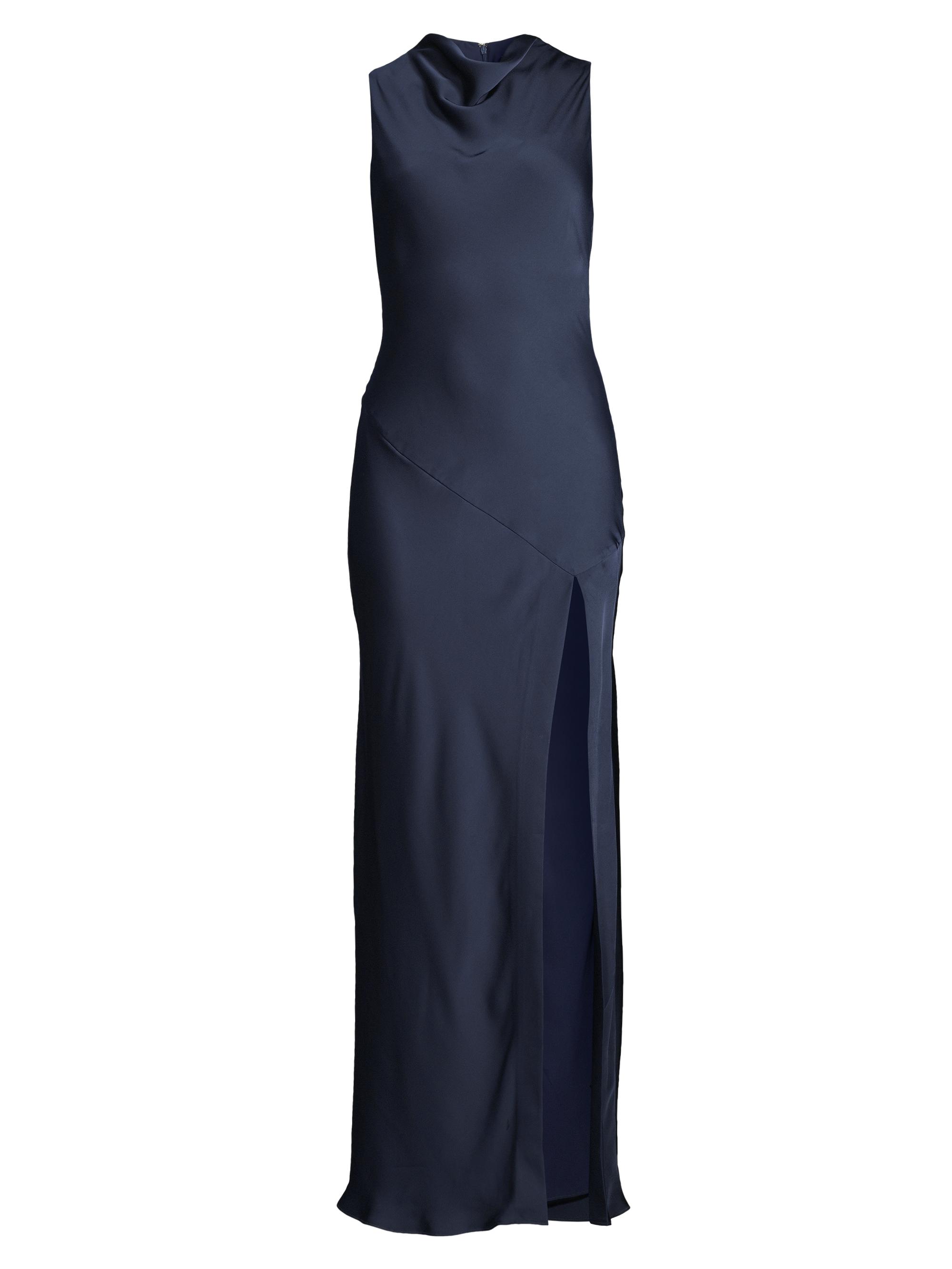 Misha Women's Nya Satin Sleeveless Maxi Dress - Midnight Navy