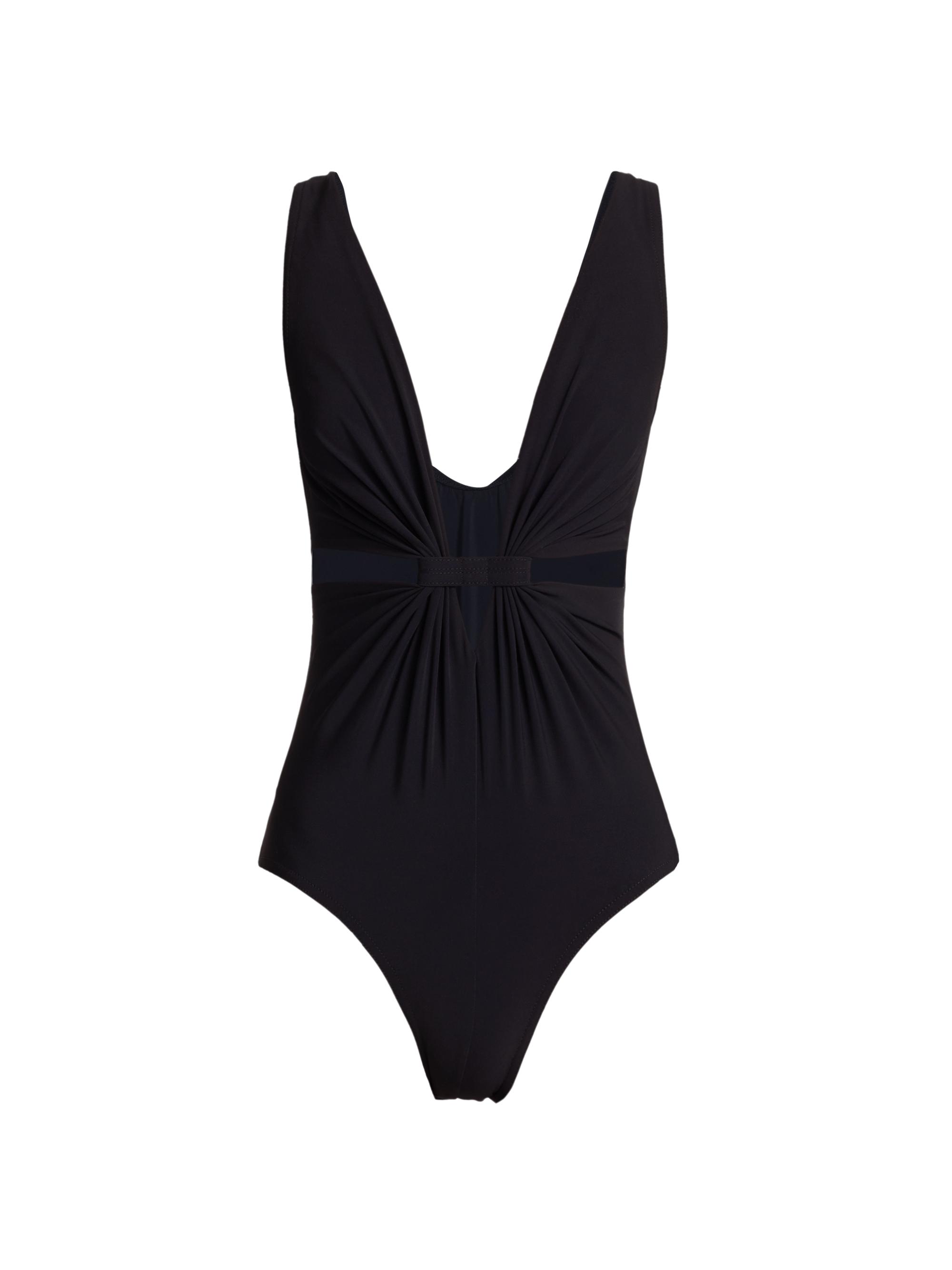 Karla Colletto Swim Women's Arlo Plunging One-Piece Swimsuit - Black