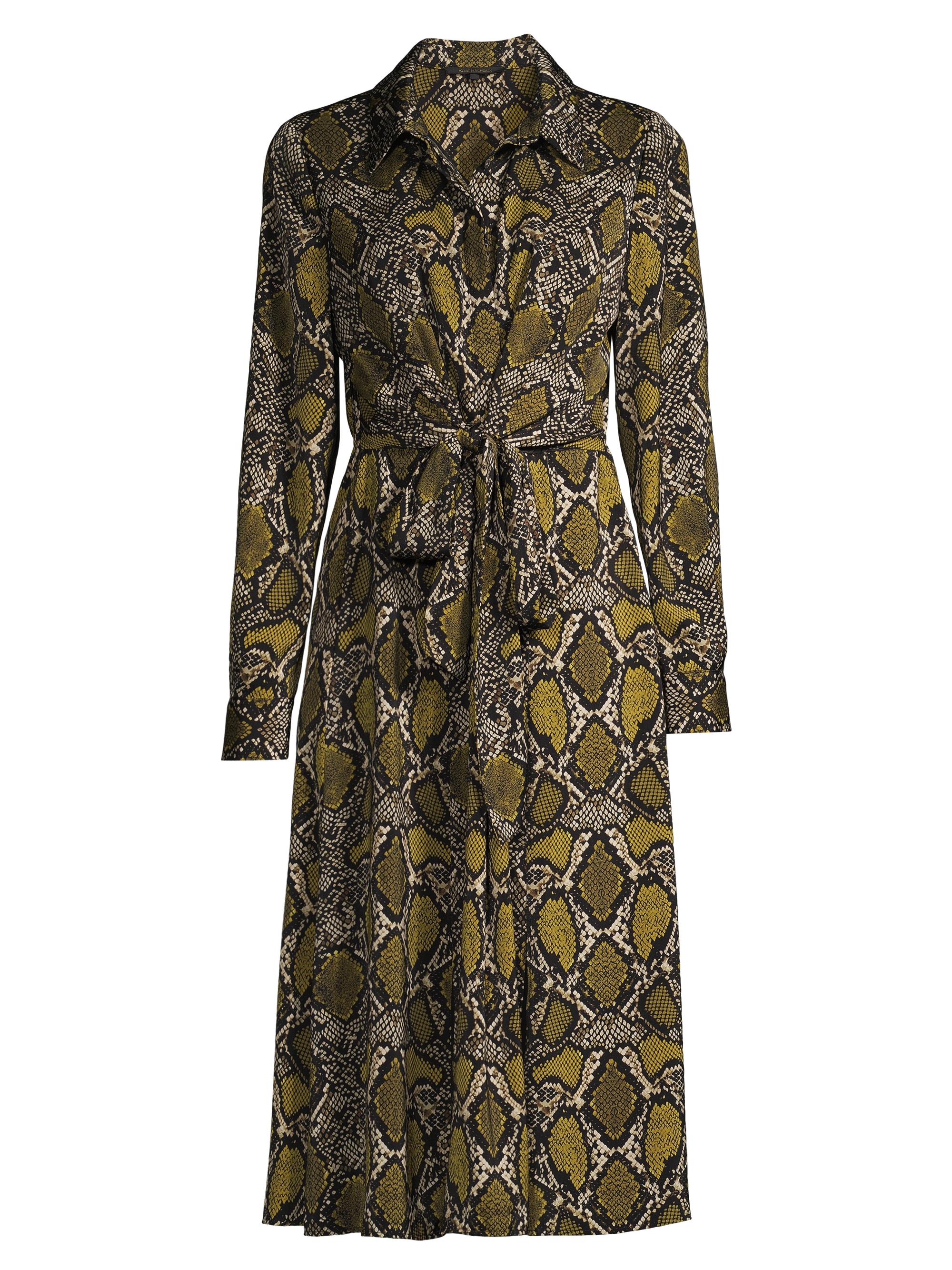 Kobi Halperin Women's Marina Snakeskin-Printed Shirtdress - Marigold Multi
