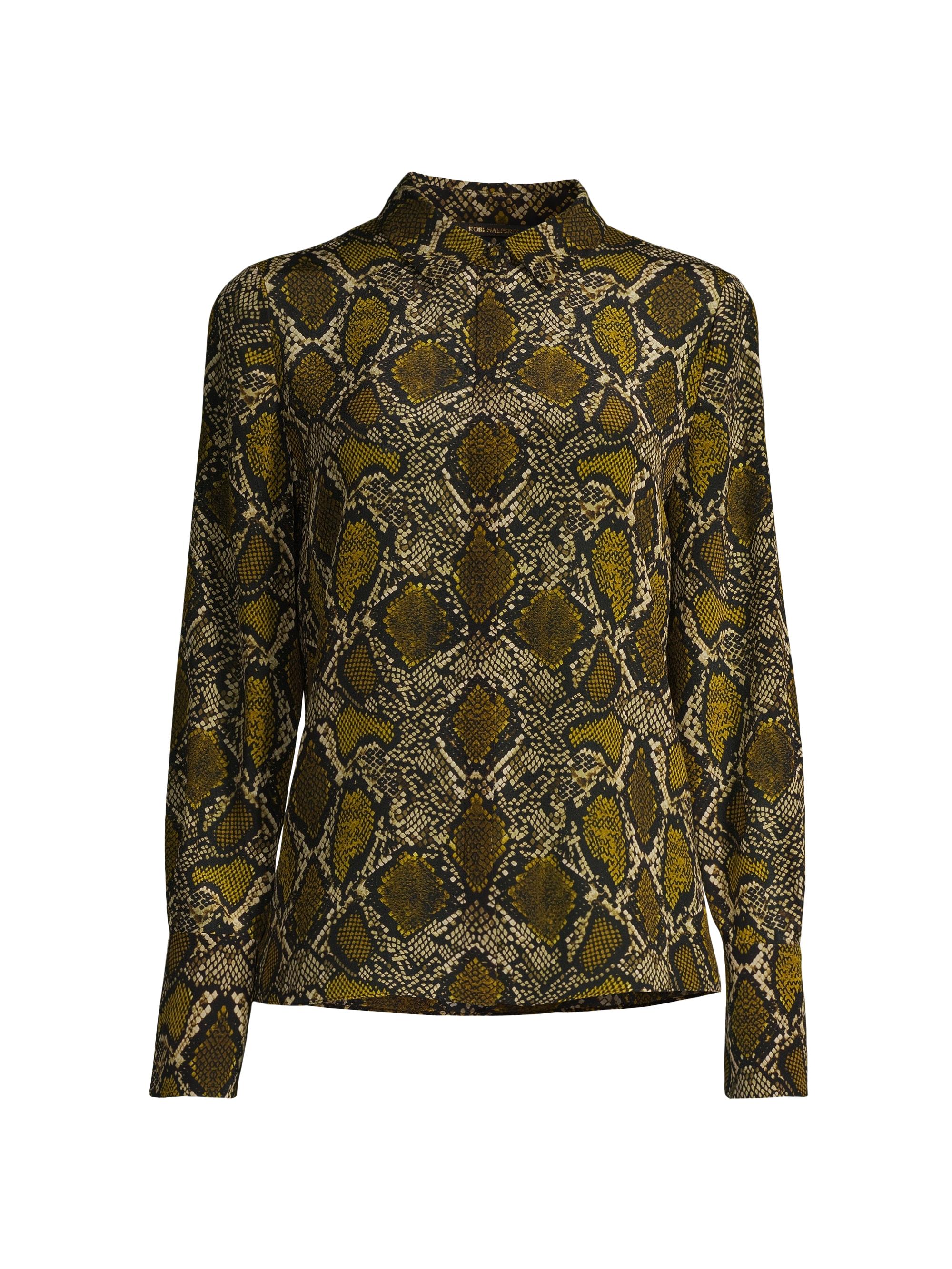 Kobi Halperin Women's Brandy Snake Silk Blouse - Marigold Multi
