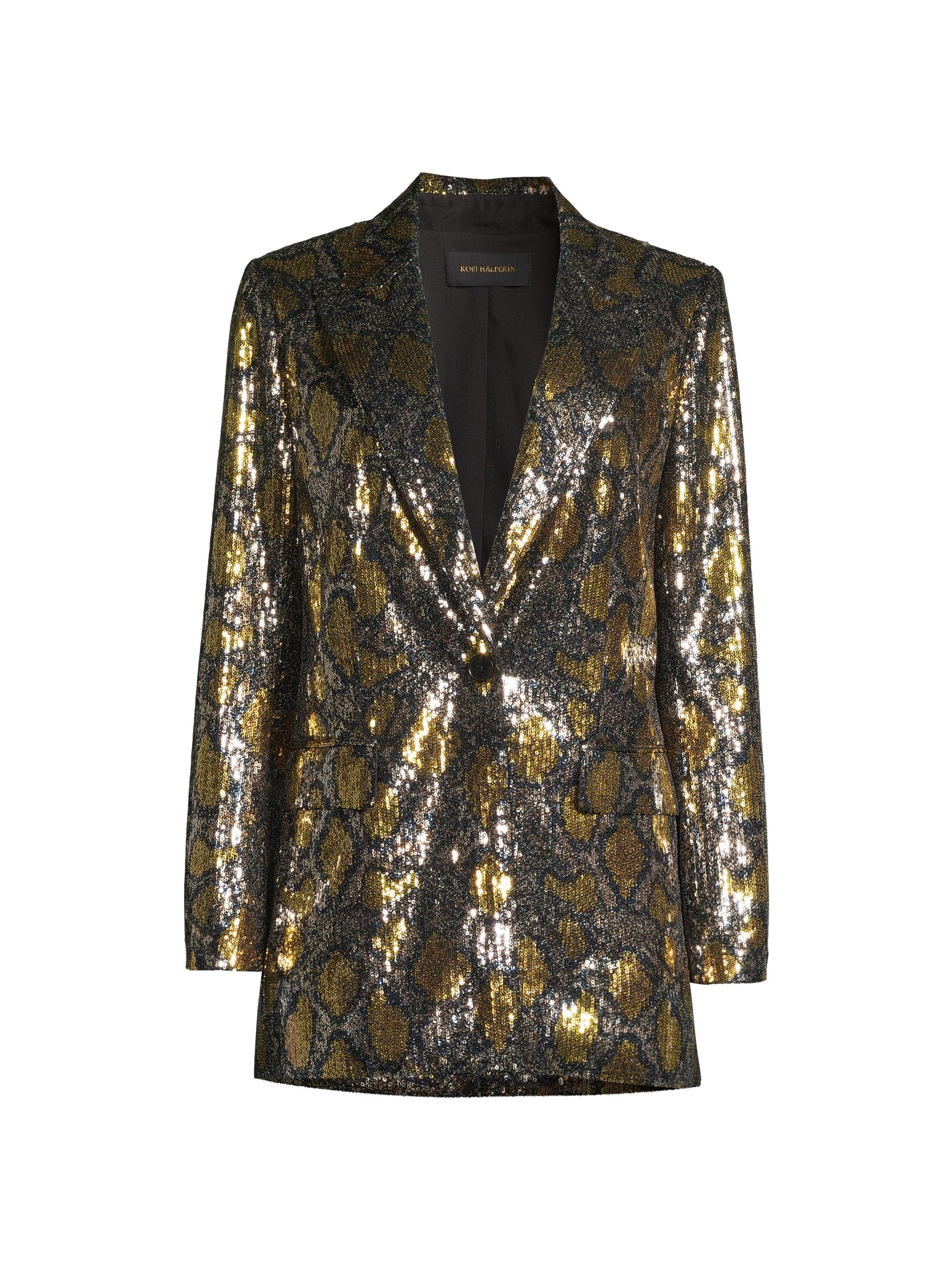 Kobi Halperin Women's Audrey Snake Sequin Jacket - Marigold Multi