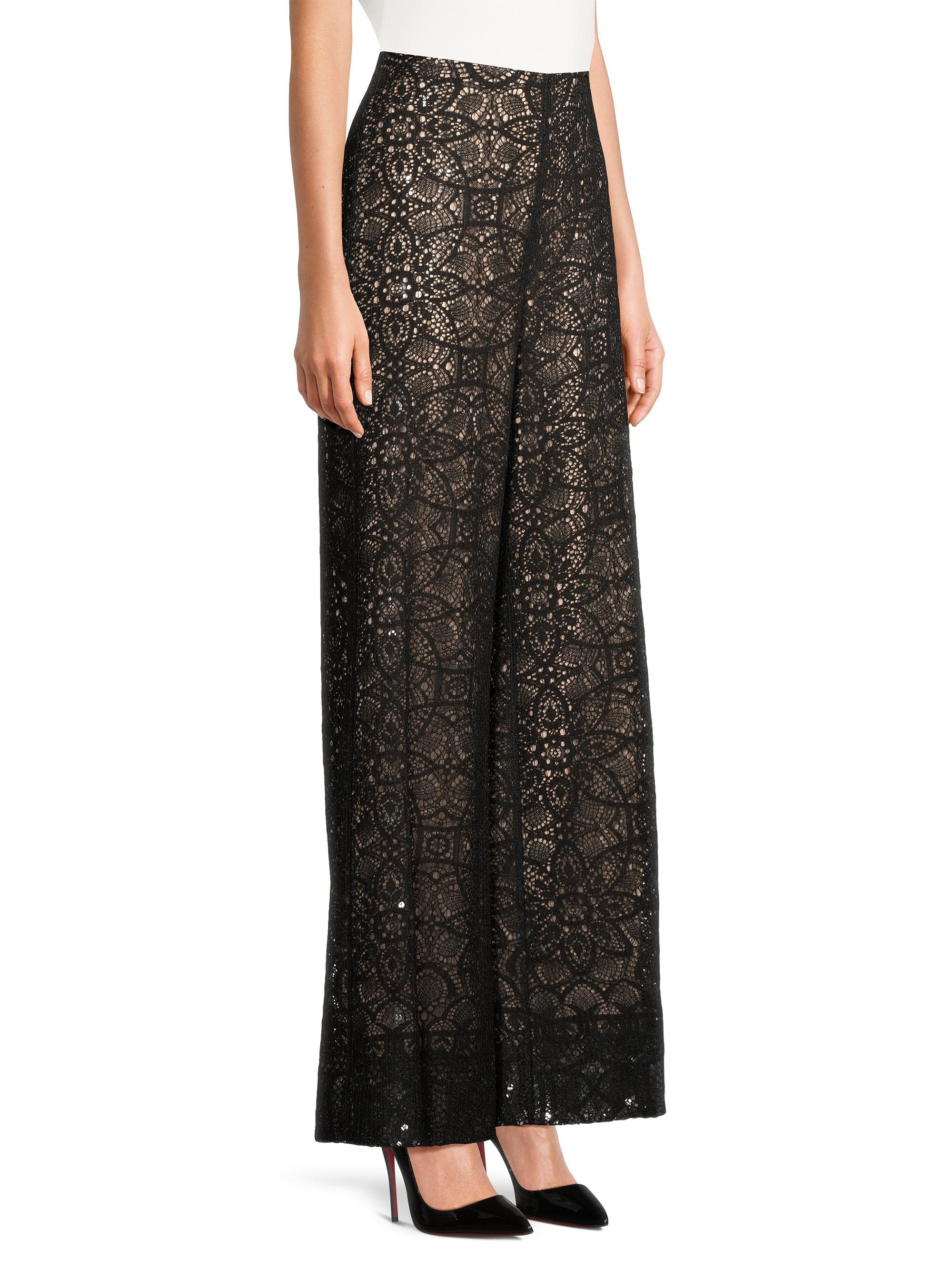 Kobi Halperin Piper Geometric Cotton-Blend Chantilly Lace Flare