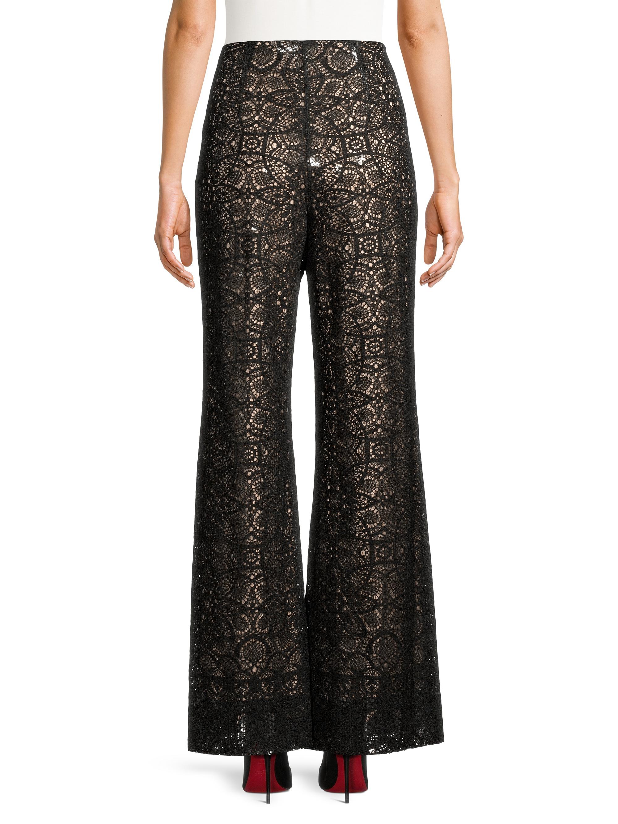 Kobi Halperin Piper Geometric Cotton-Blend Chantilly Lace Flare