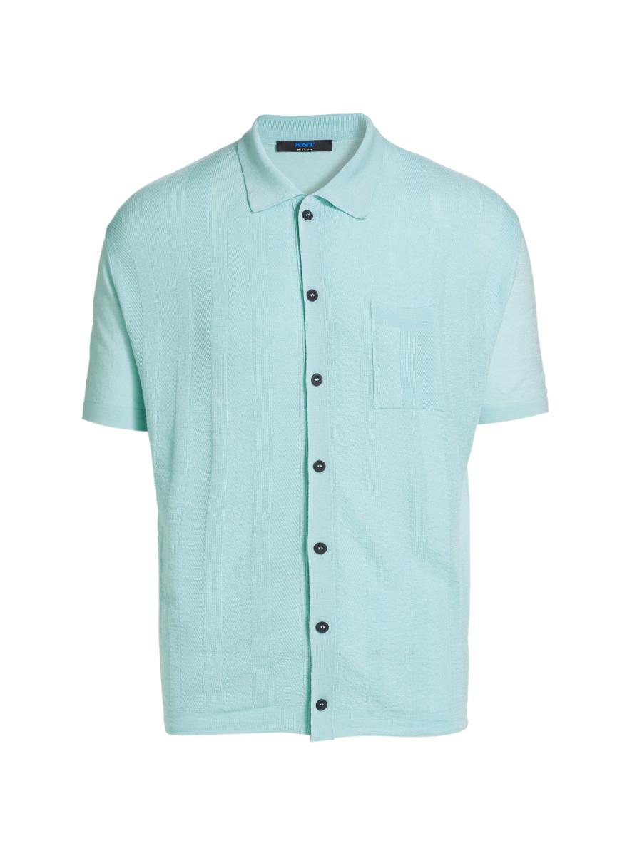 Silk-Blend Knitted Polo T-shirt main image 0