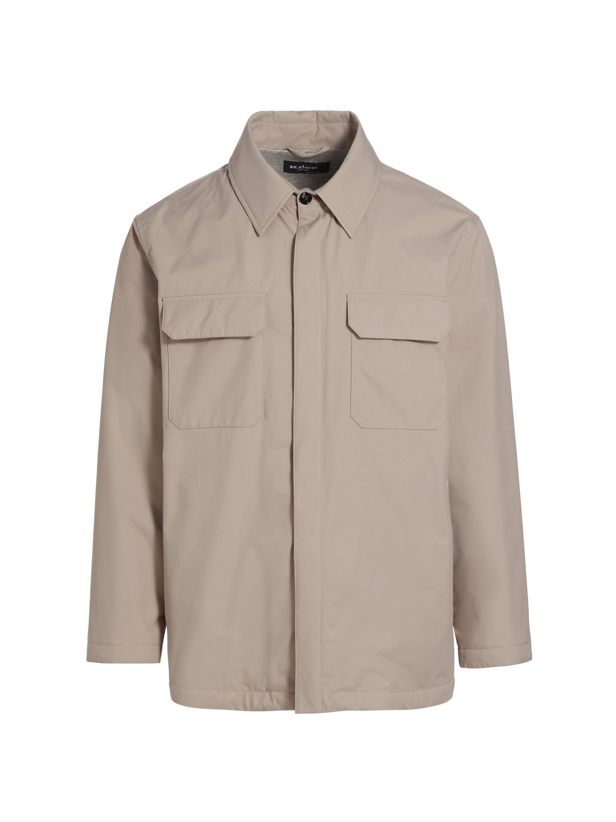 Kiton Men's Woven Snap Jacket - Beige