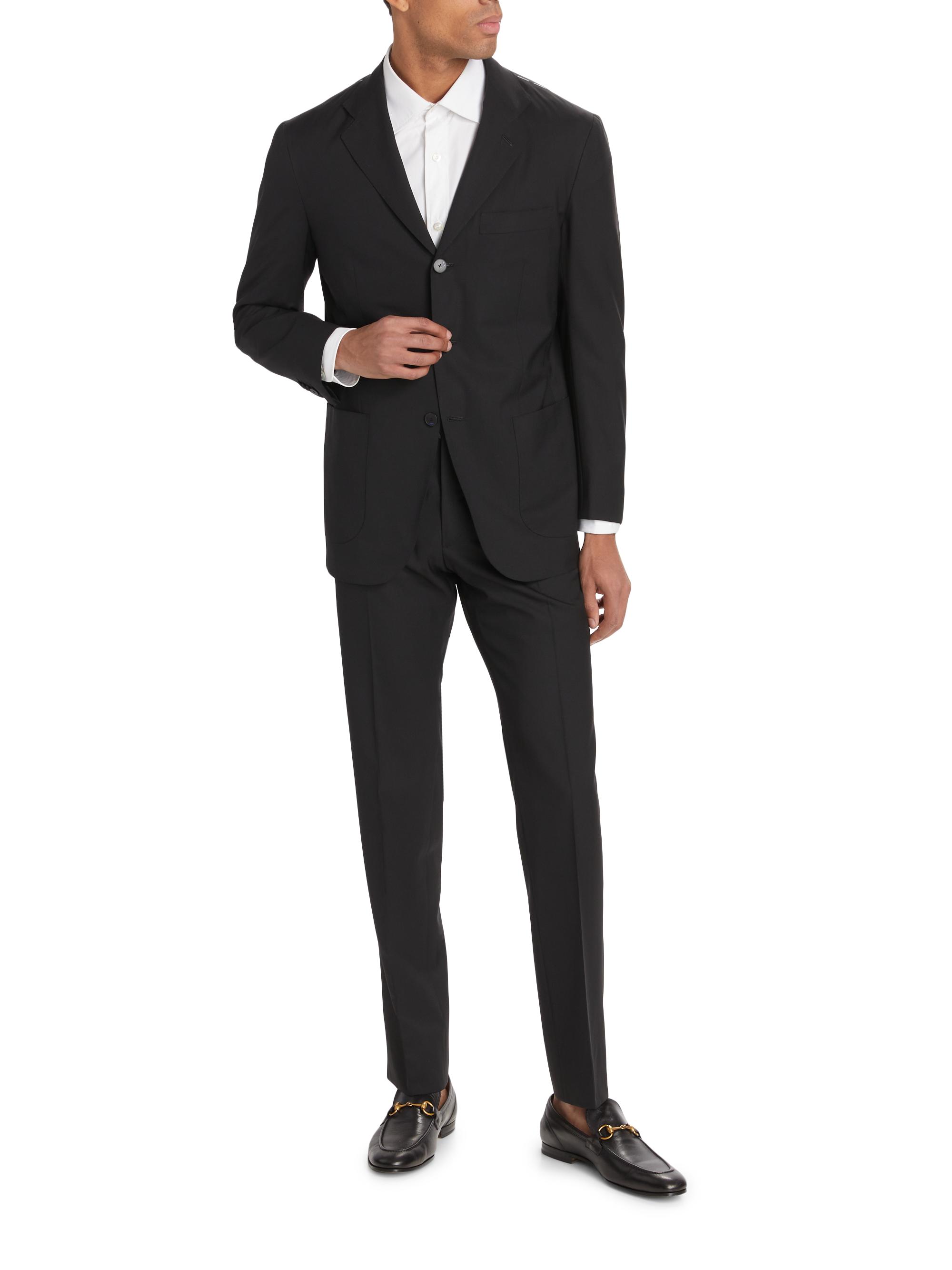 Kiton Two-Piece Wool Suit Set | Saks Fifth Avenue