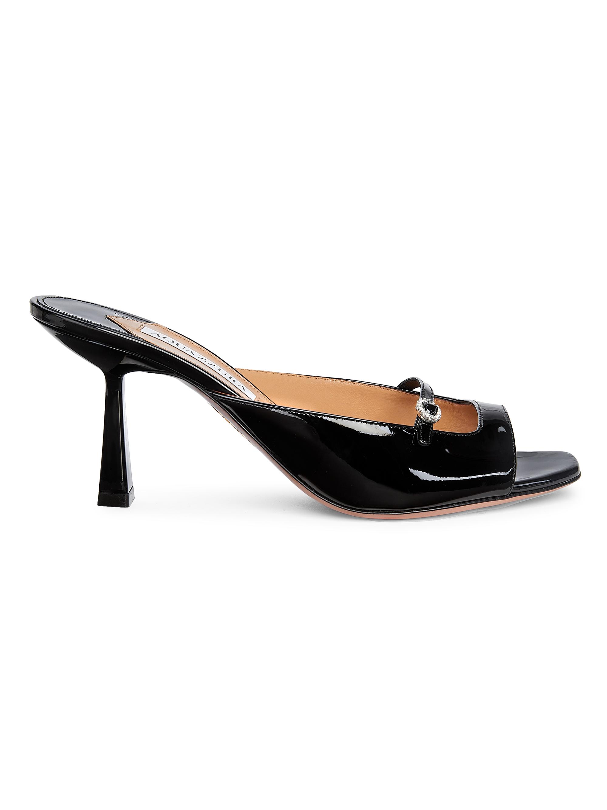 Aquazzura Soul Sister 75MM Patent Leather Mules | Saks Fifth Avenue