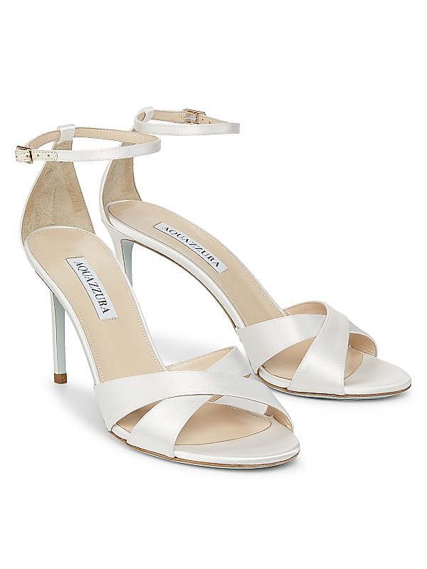 Shop Aquazzura So Divine 85MM Satin Sandals | Saks Fifth Avenue Shop Aquazzura So Divine 85MM Satin Sandals | Saks Fifth Avenue