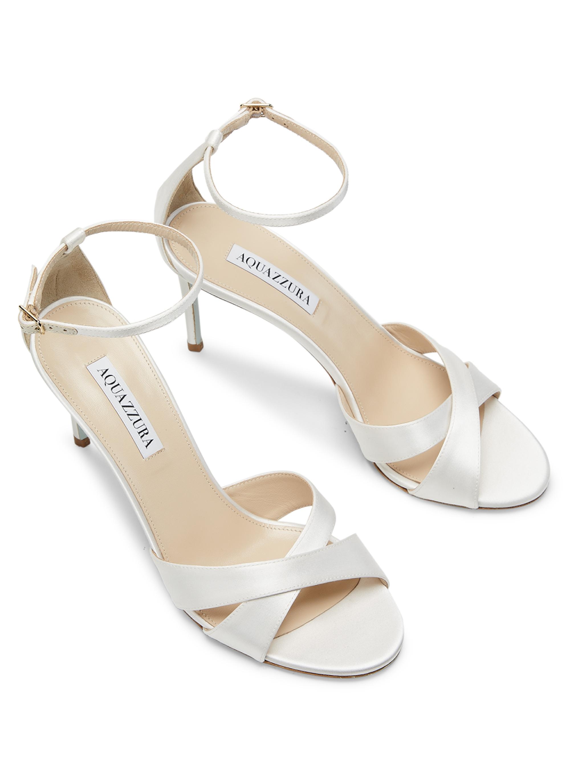 Aquazzura So Divine 85MM Satin Sandals | Saks Fifth Avenue