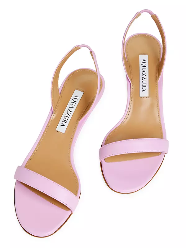 Shop Aquazzura So Nude 50MM Leather Sandals | Saks Fifth Avenue