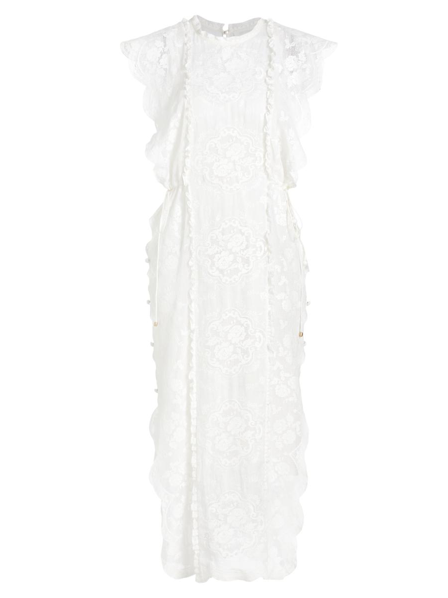 【Zimmermann】TALLOW LACE TRIM MIDI DRESS レーストリム Tallow Lace Trim Midi Dress Spliced Online | Zimmermann