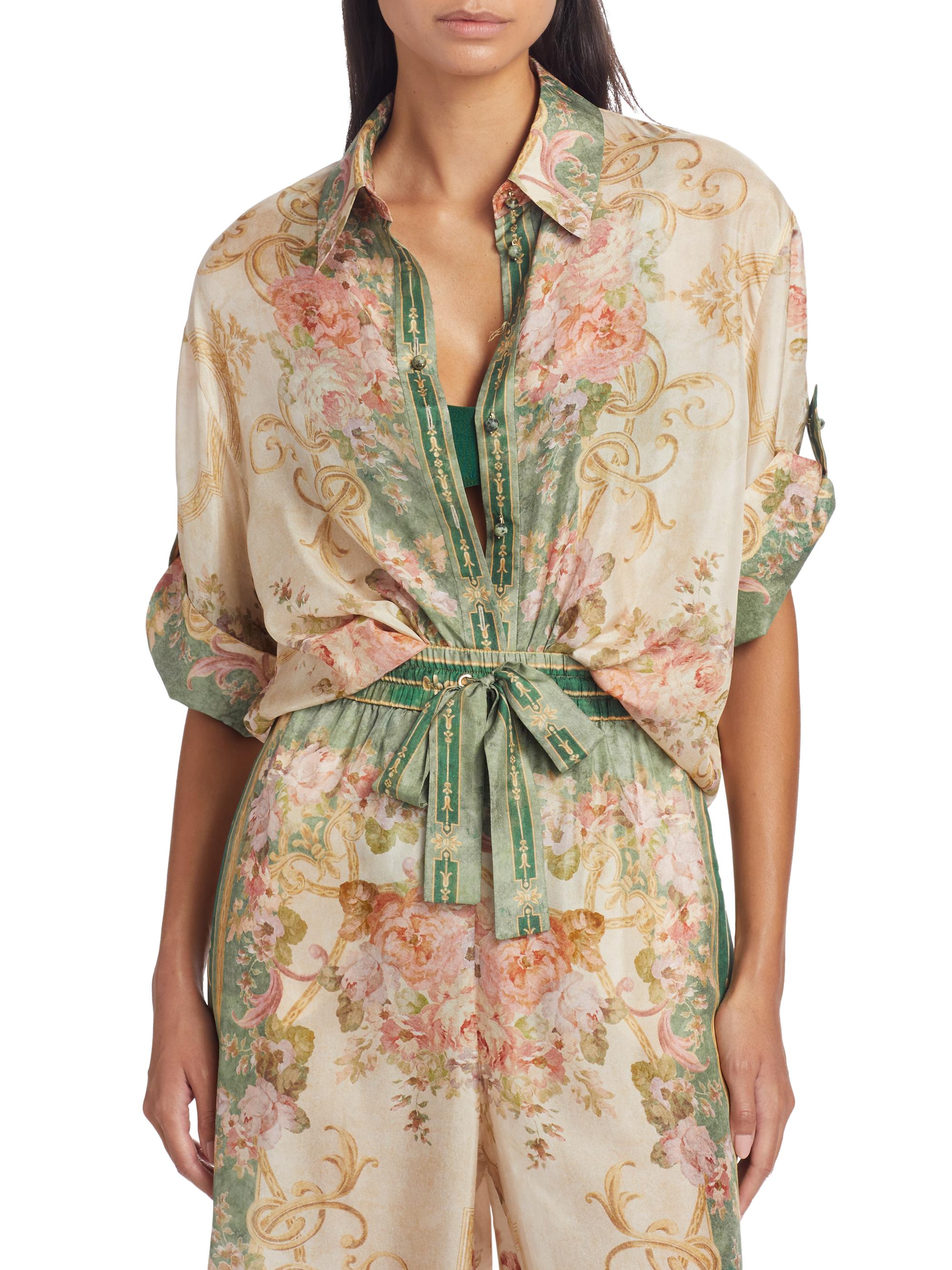 Zimmermann August Floral Silk Shirt | Saks Fifth Avenue