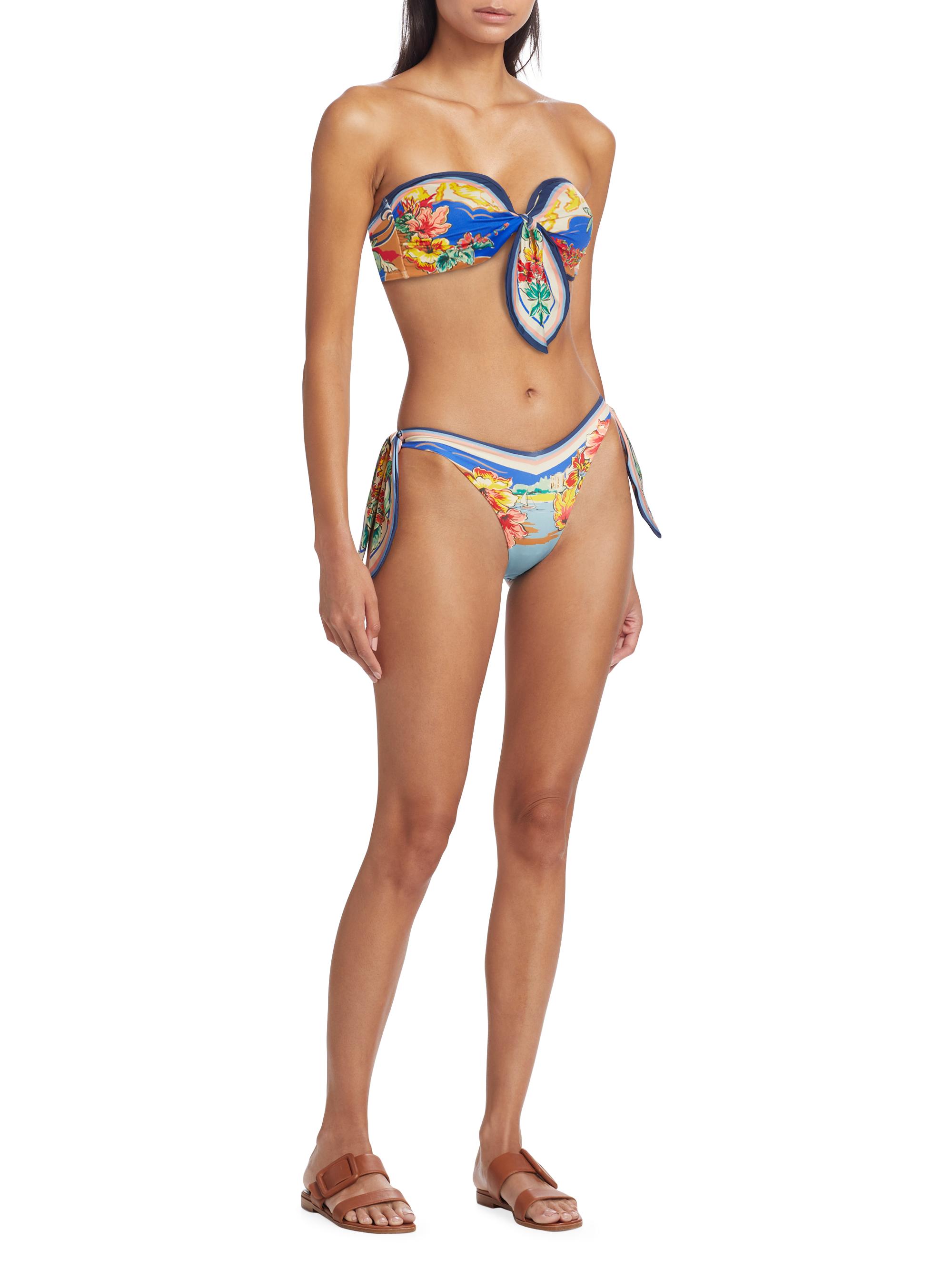 Zimmermann Alight Printed Scarf-Tie Bikini | Saks Fifth Avenue