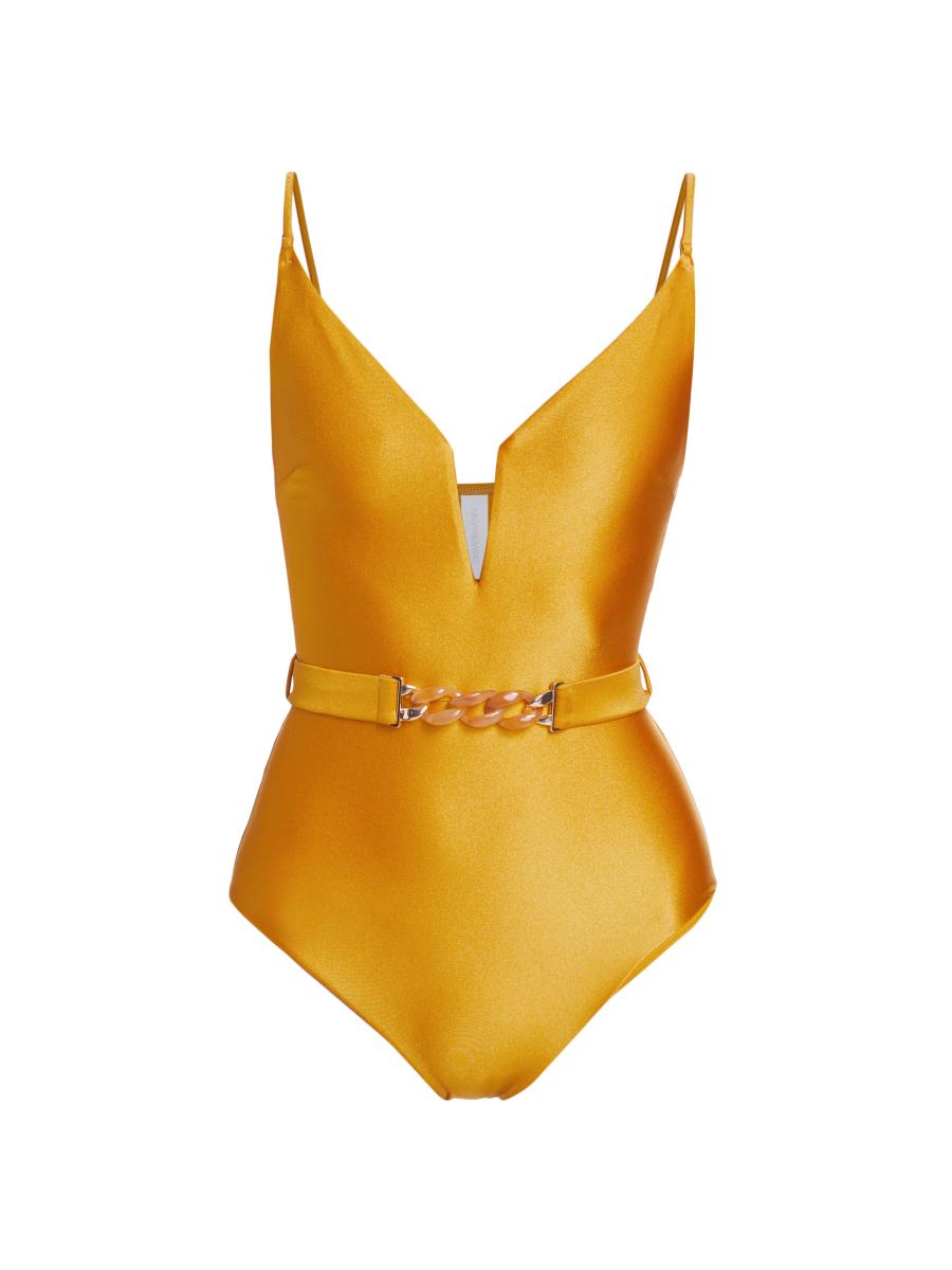 【送料&関税込】Zimmermann One-piece Swimsuit ZIMMERMANN Metallic stretch-jacquard swimsuit | THE OUTNET