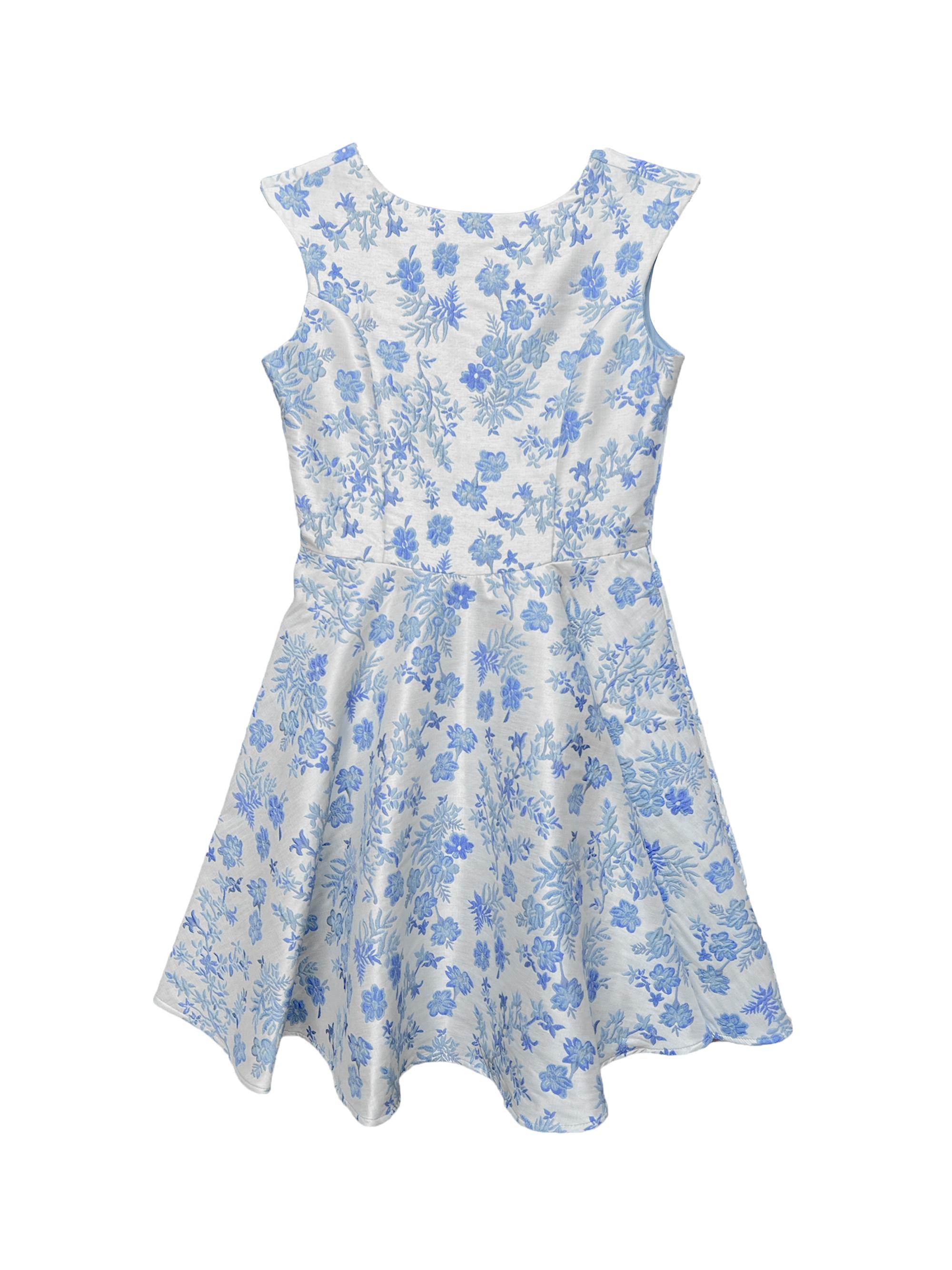 Un Deux Trois Girl's Floral Jacquard A-Line Dress - Perry
