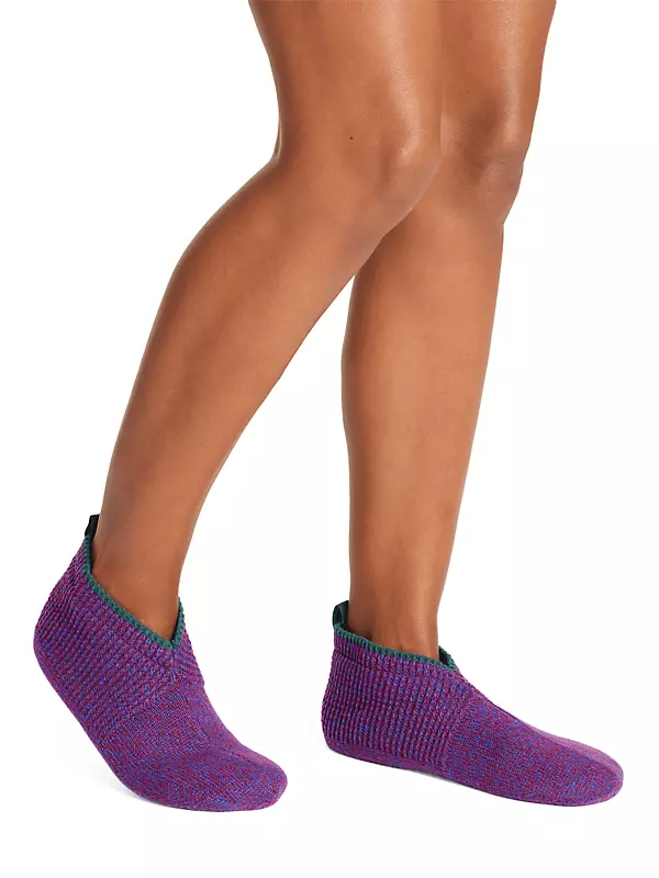 Bombas Women's Grippers Ankle Socks, (Purple  