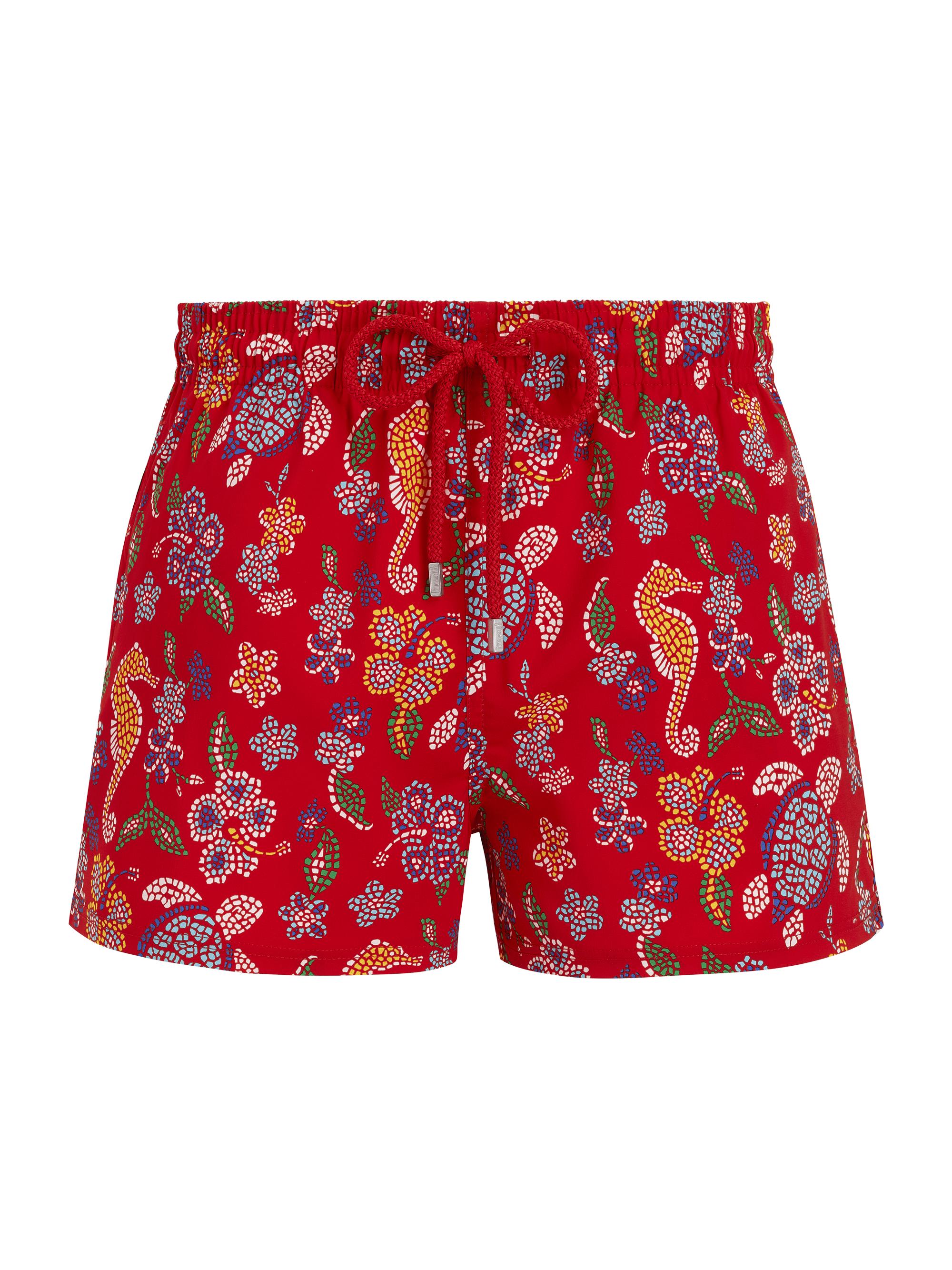 Vilebrequin Men's Manta Graphic Swim Trunks - Coquelicot
