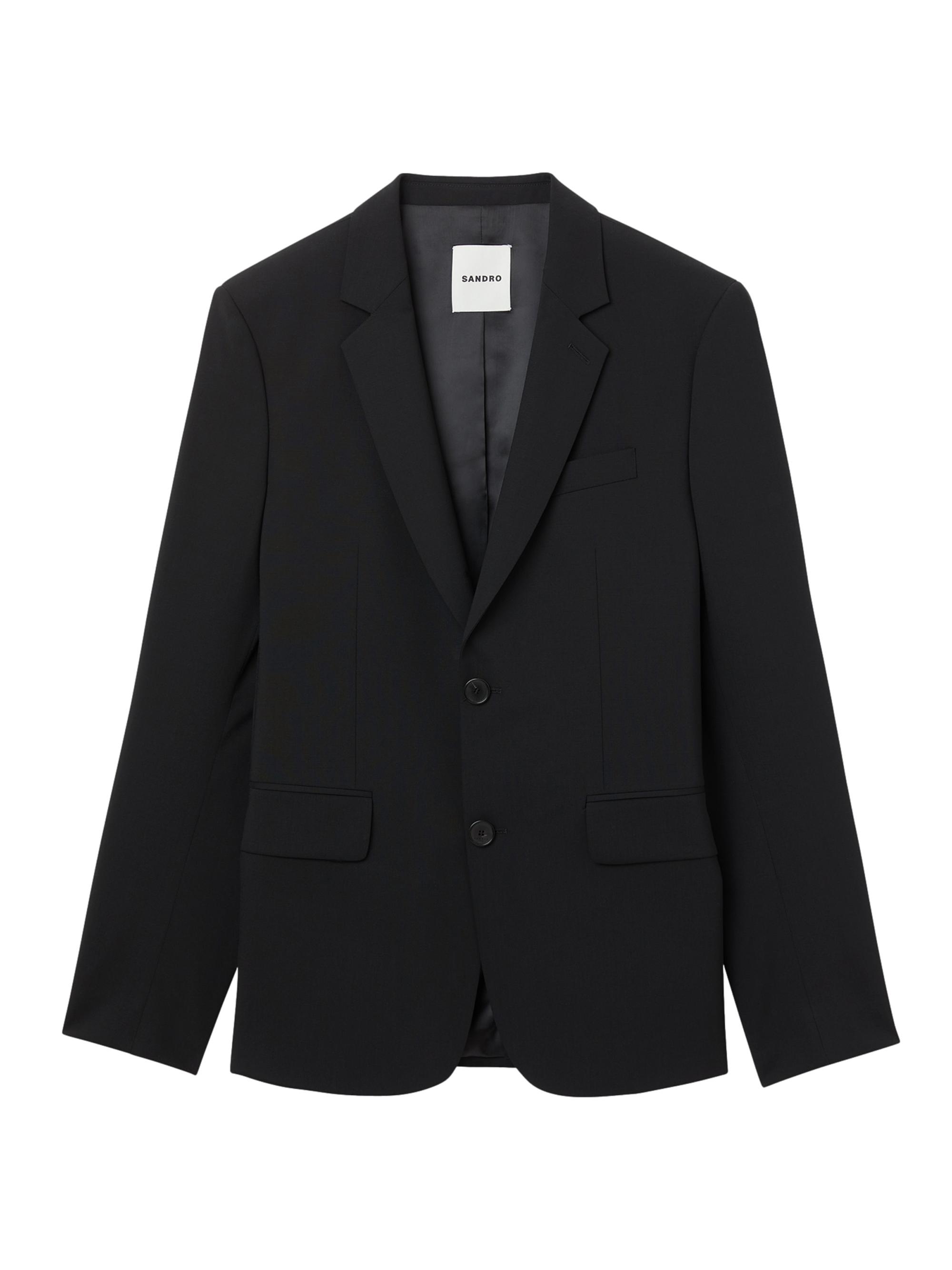 Sandro Men's Virgin Wool Suit Jacket - Black