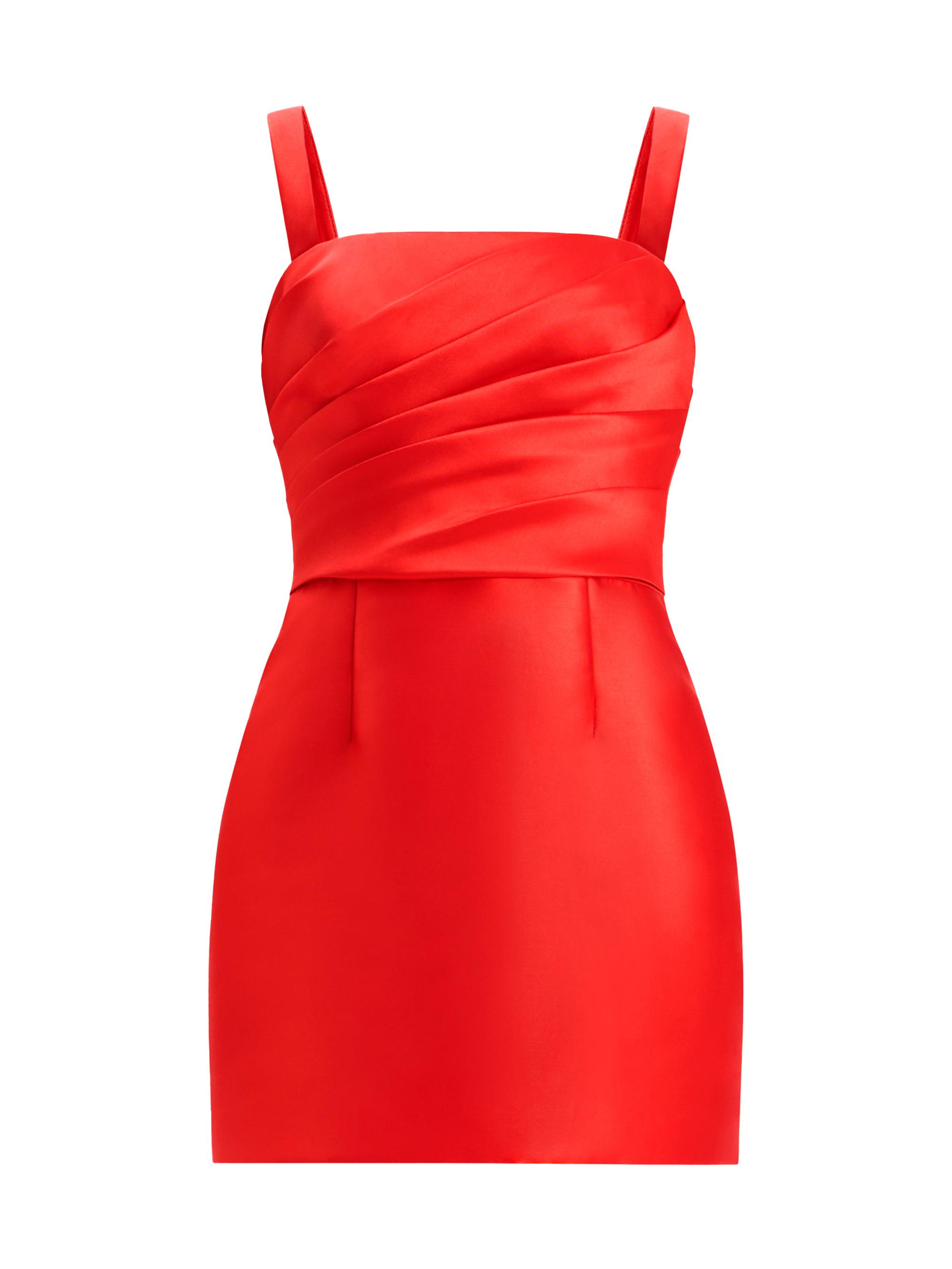 Zac Posen Women's Gathered Mikado Minidress - Rouge