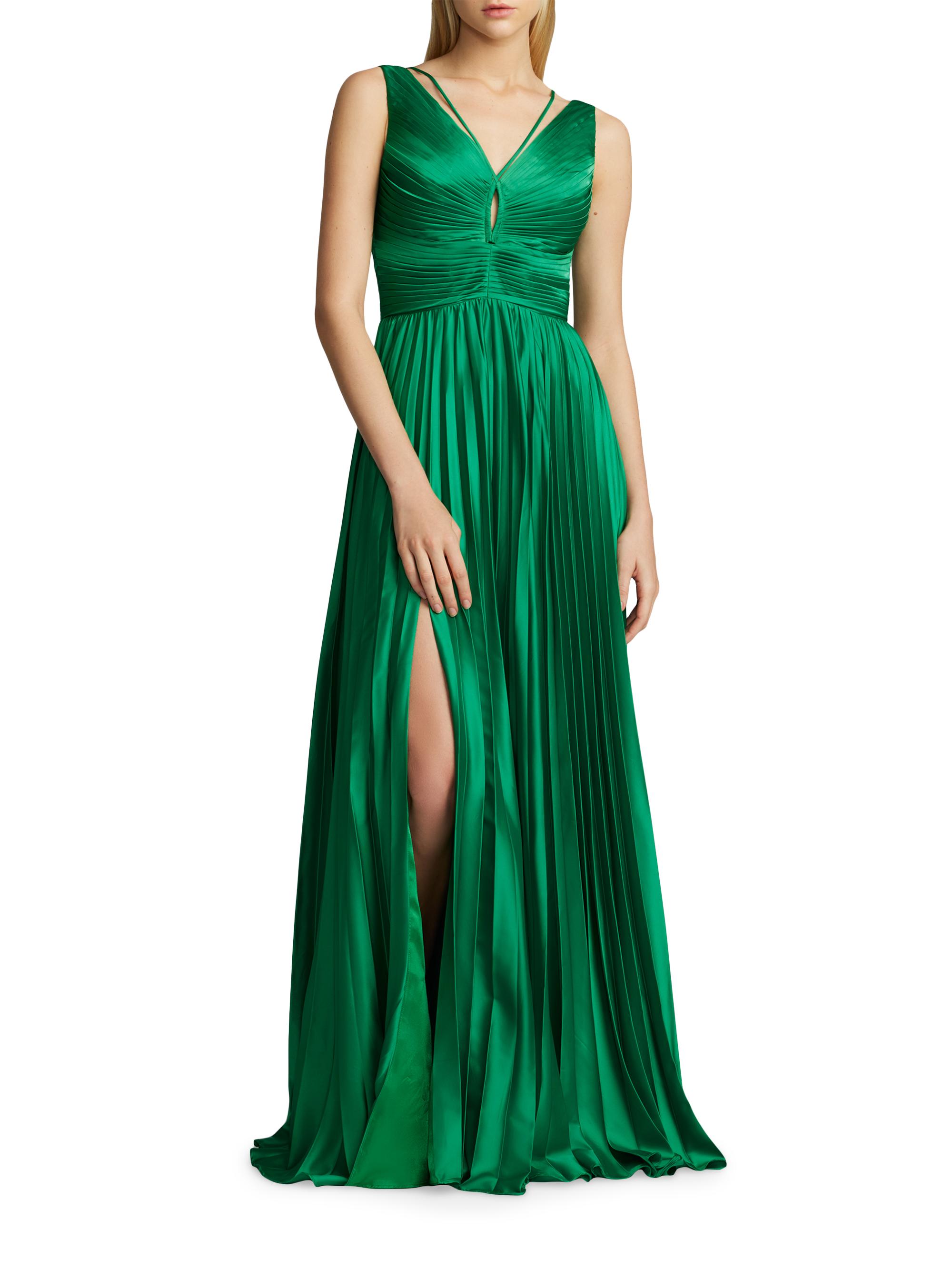 Zac Posen Satin Pleated Chiffon Gown | Saks Fifth Avenue