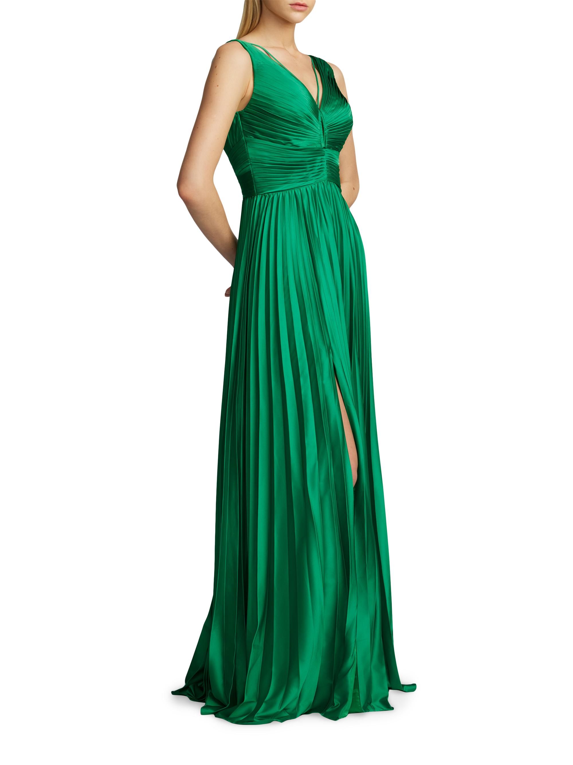 ワンピース Pleats collar Chiffon Dress Zac Posen Satin Pleated Chiffon Gown | Saks Fifth Avenue