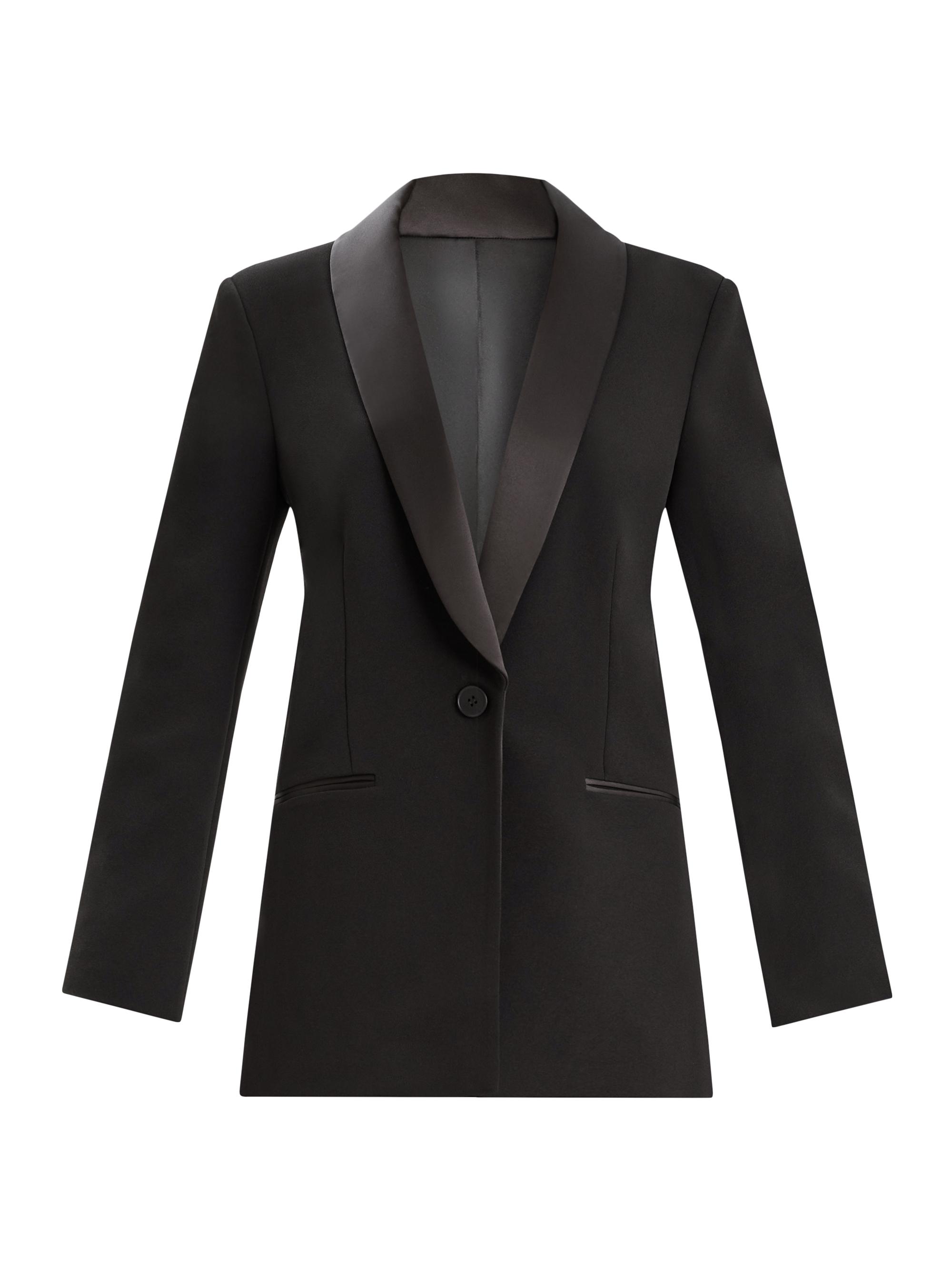 Zac Posen Women's Single-Breasted Satin-Embellished Blazer - Black
