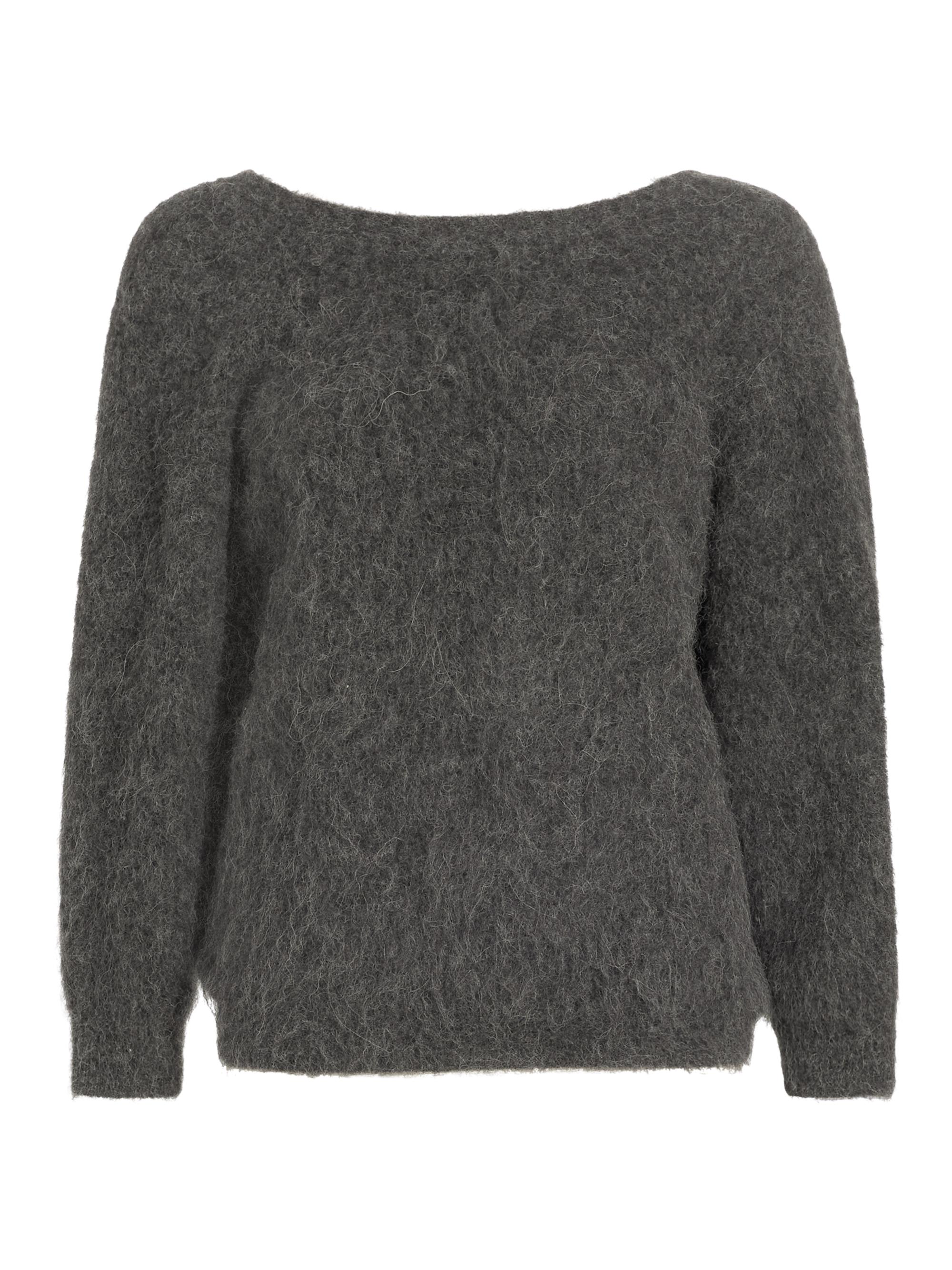 ba & sh Women's Fill Alpaca-Blend Twist Sweater - Carbone