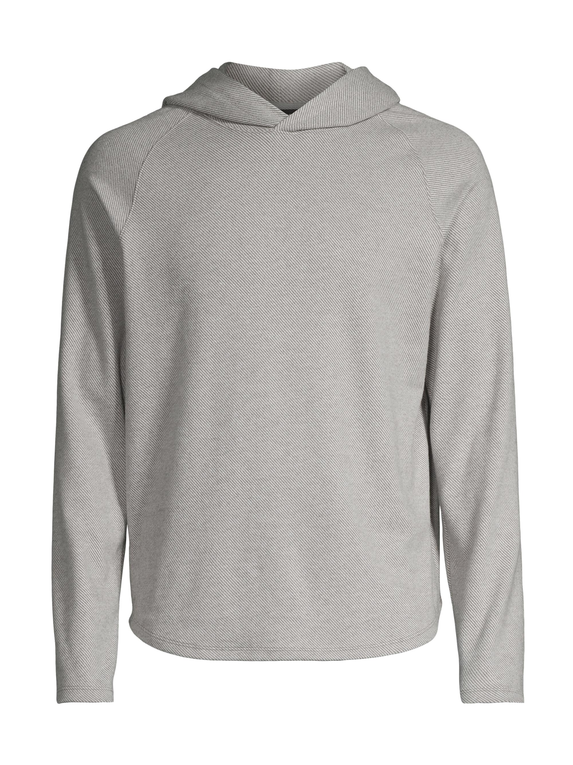 Vince Men's Broken Twill Hoodie - Grey Off White