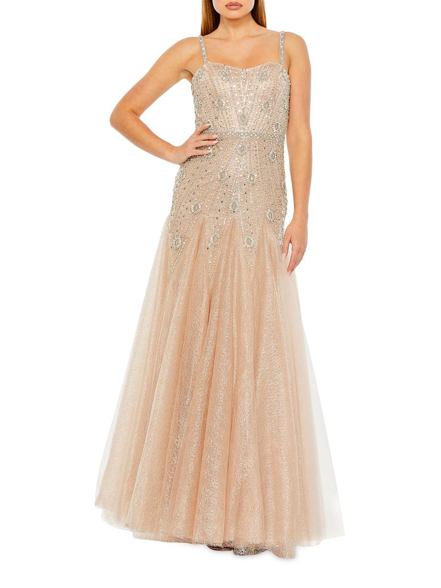 Mac Duggal Embellished Tulle A-Line Gown | Saks Fifth Avenue