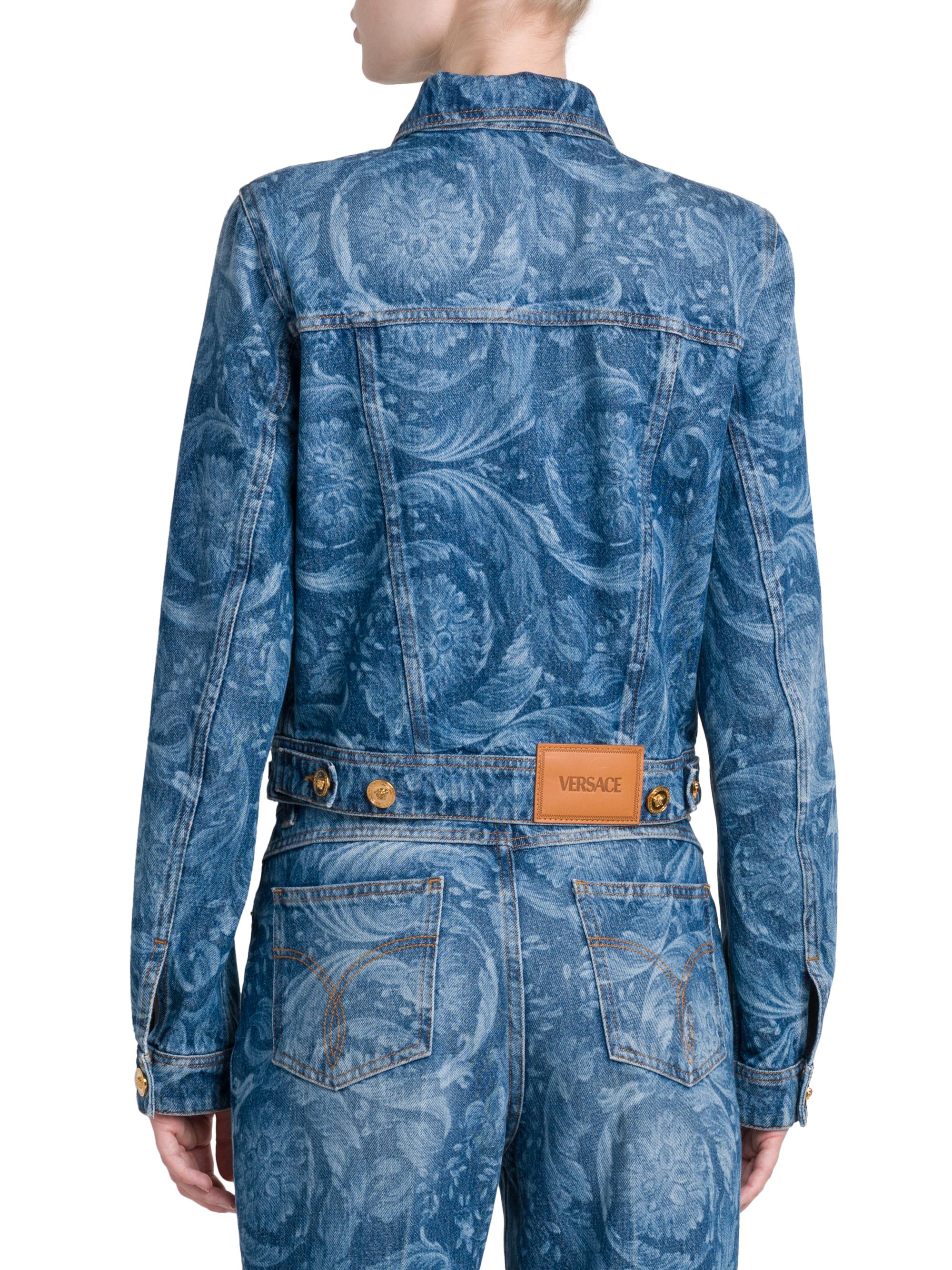 Versace Baroque Stone-Washed Denim Jacket | Saks Fifth Avenue