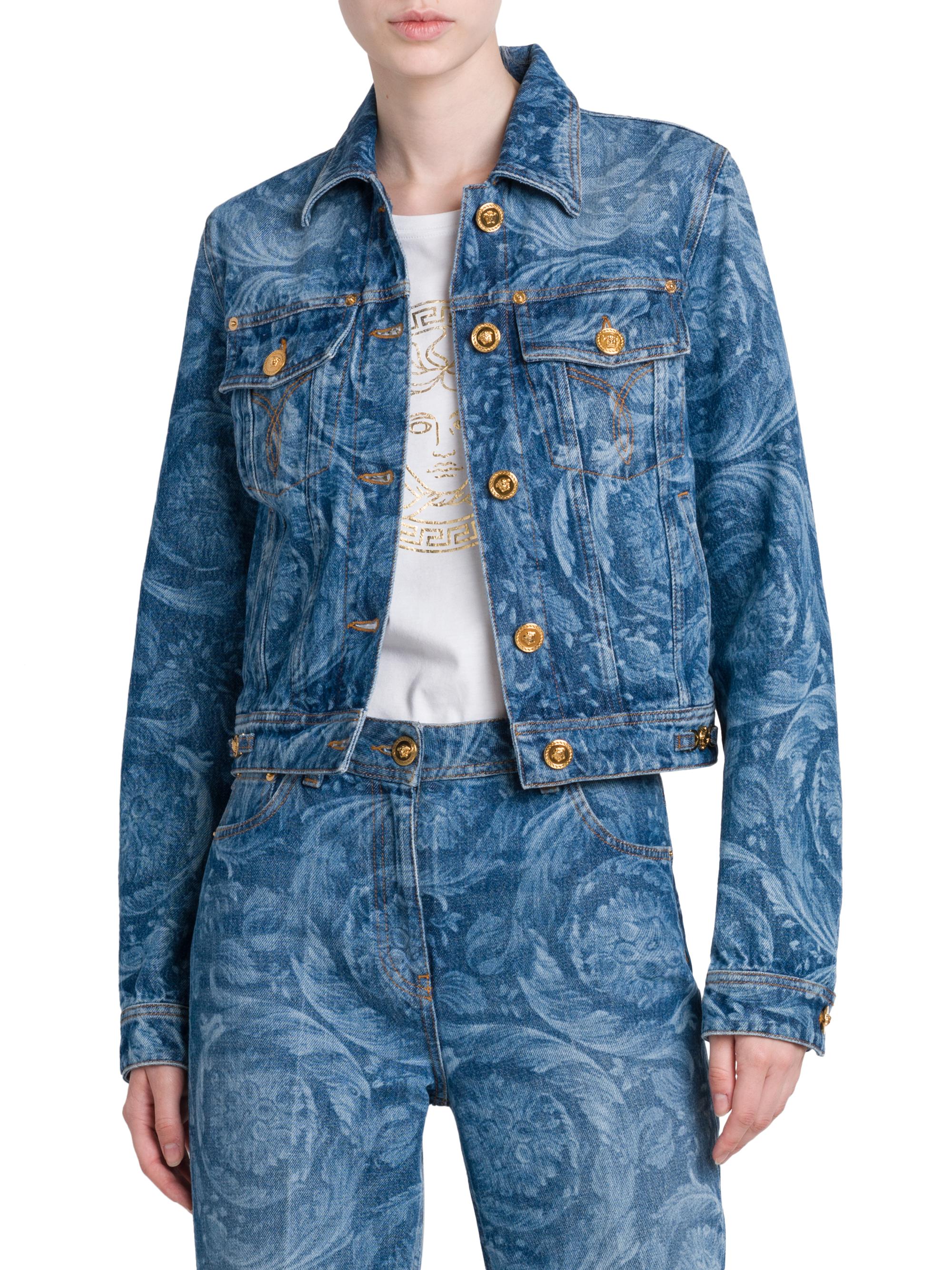 VERSACE ストライプデニムジャケット VERSACE ストライプデニムジャケット