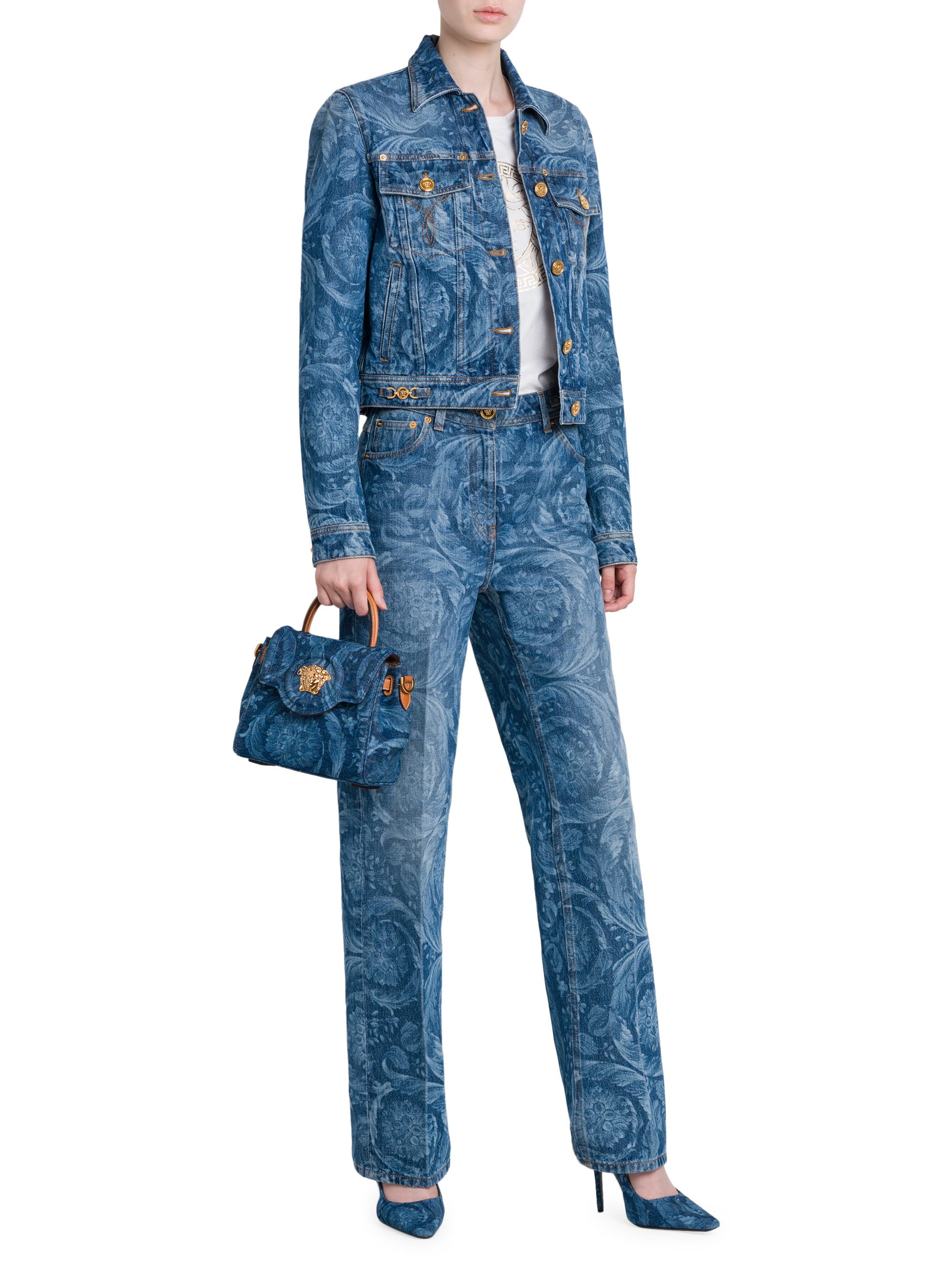 Versace Baroque Stone-Washed Denim Jacket | Saks Fifth Avenue