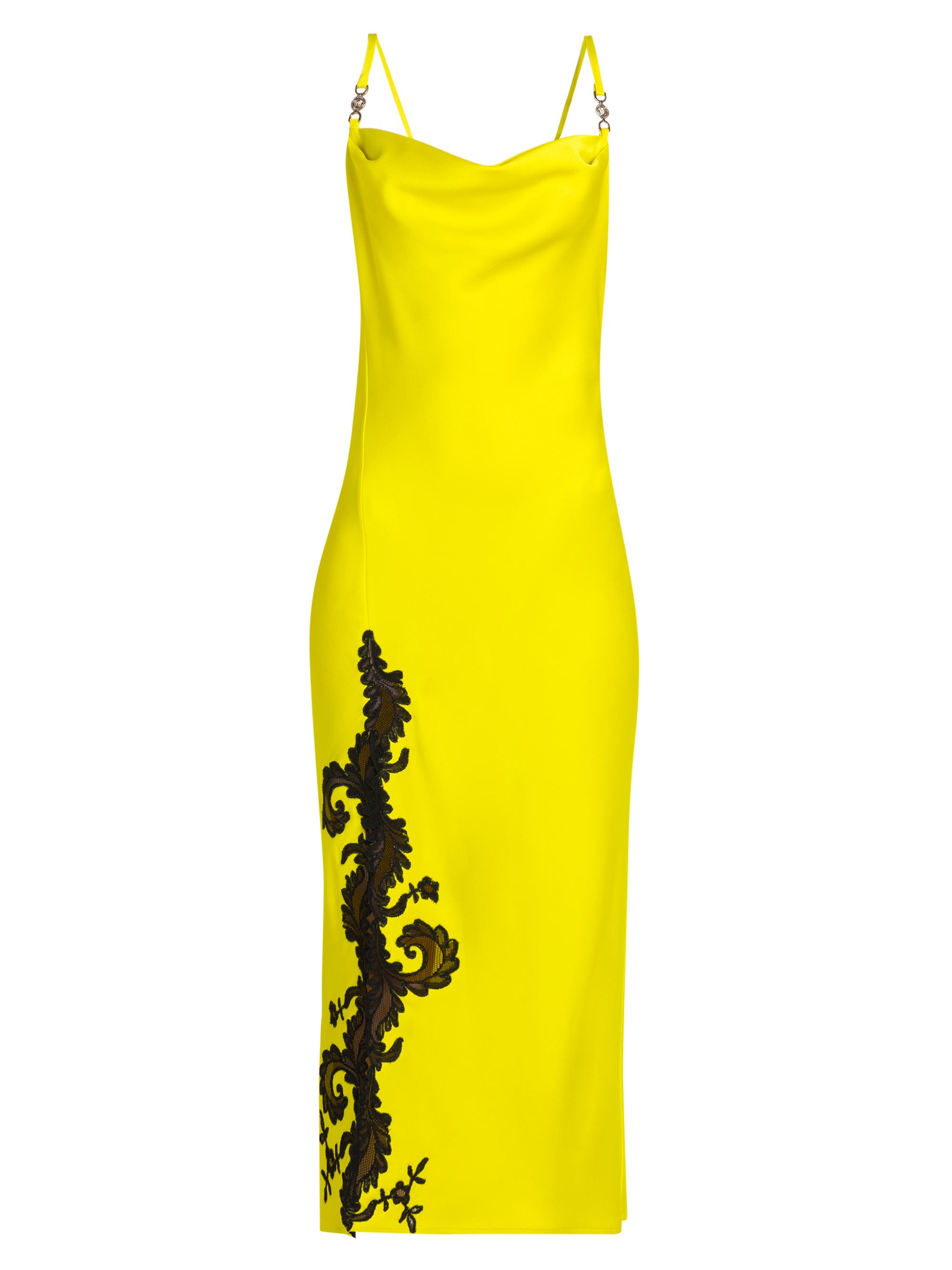 versace satin dress Sequin-trimmed draped silk-satin gown - red