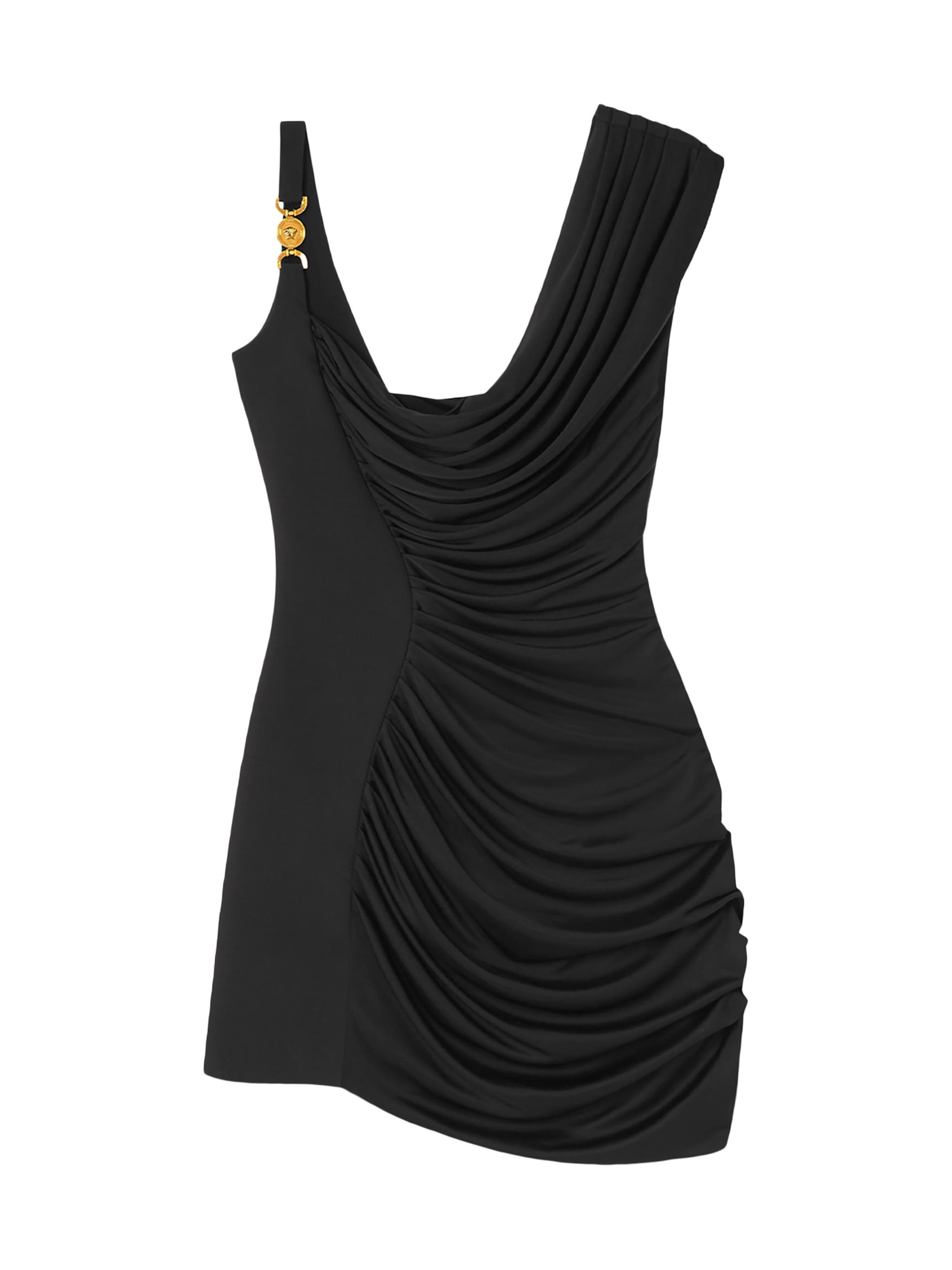 Versace Women's Ruched Jersey Minidress - Black