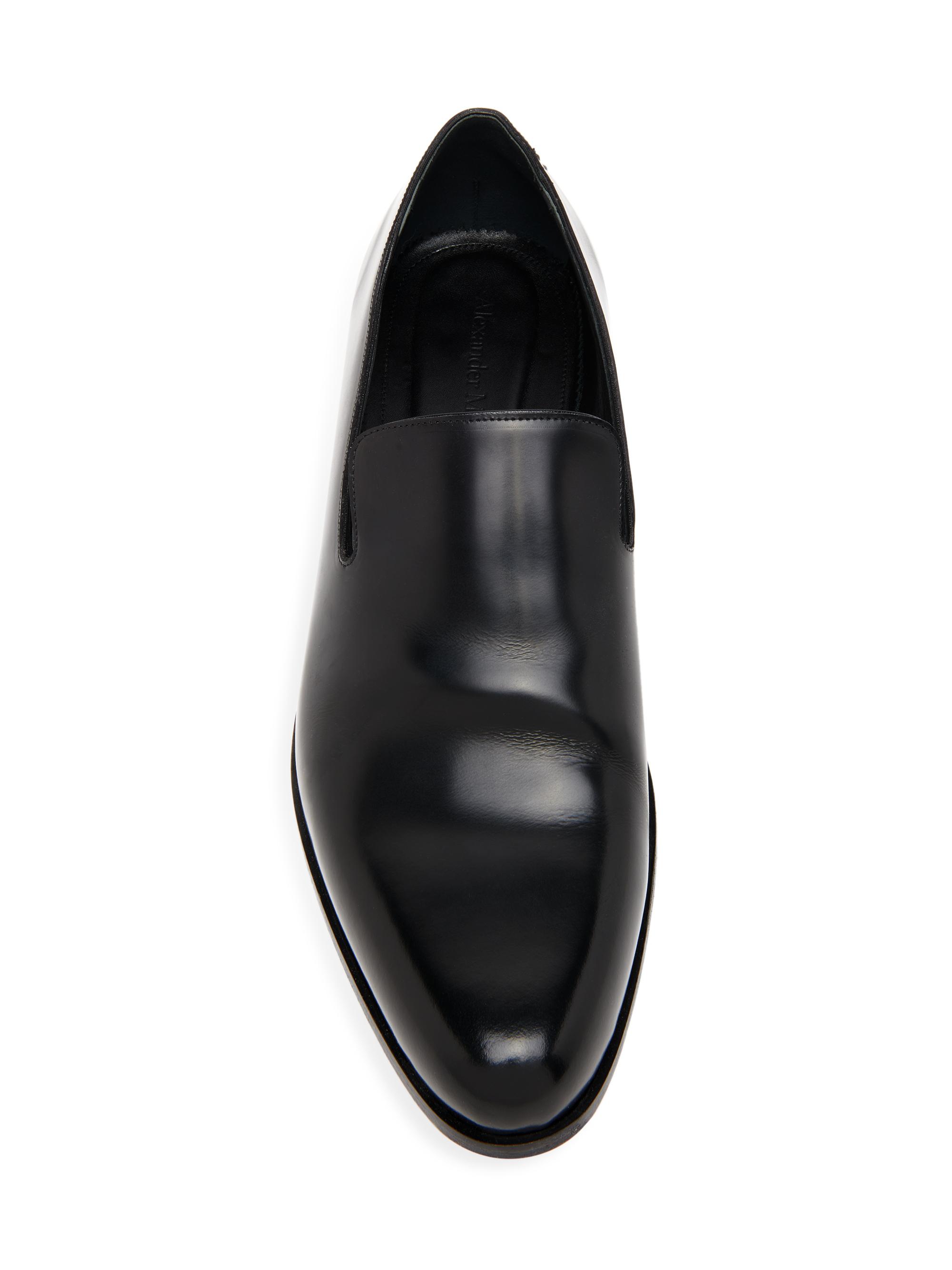 McQueen Metal Heel Leather Loafers | Saks Fifth Avenue display picture 3