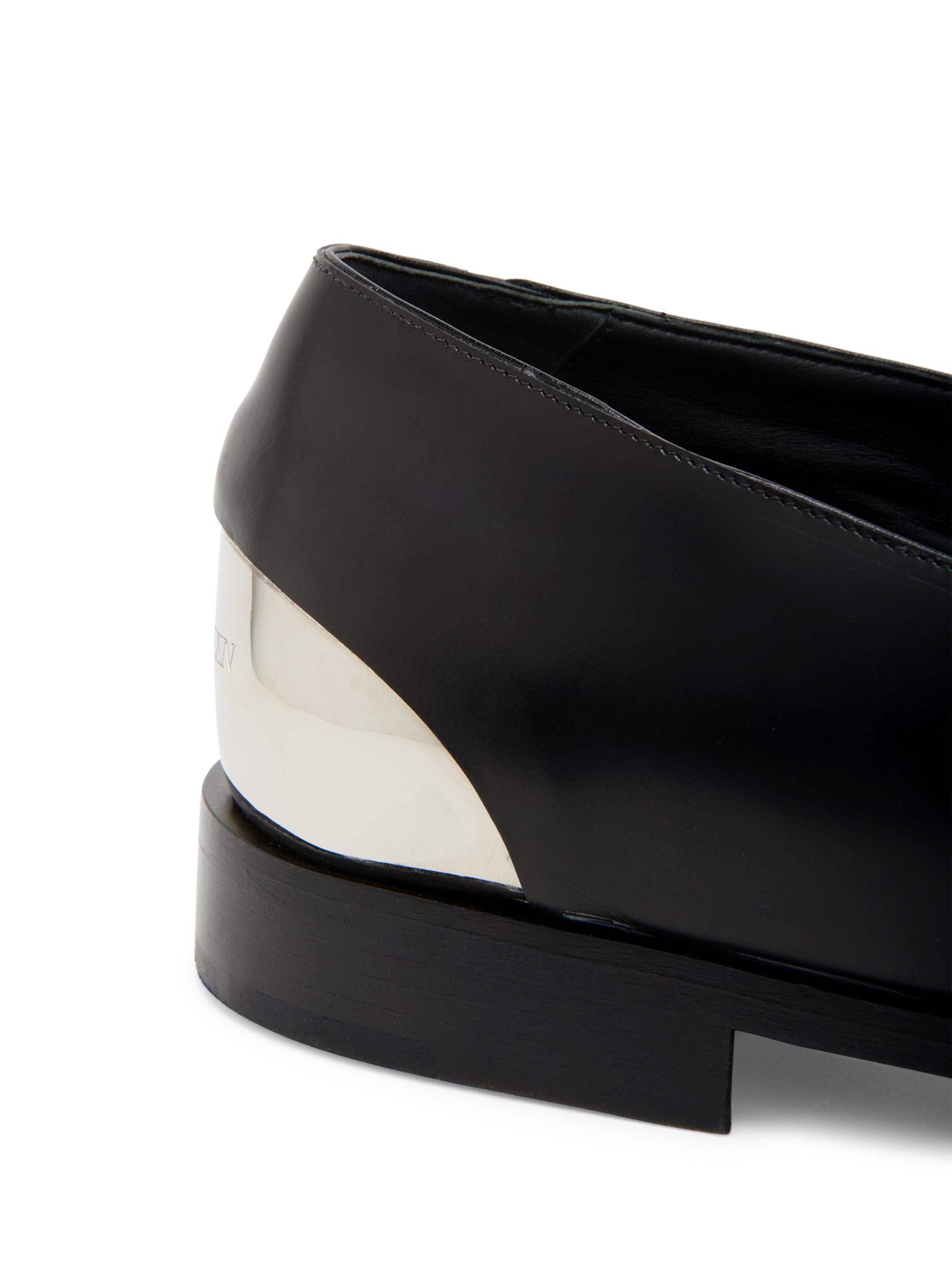 McQueen Metal Heel Leather Loafers | Saks Fifth Avenue display picture 3