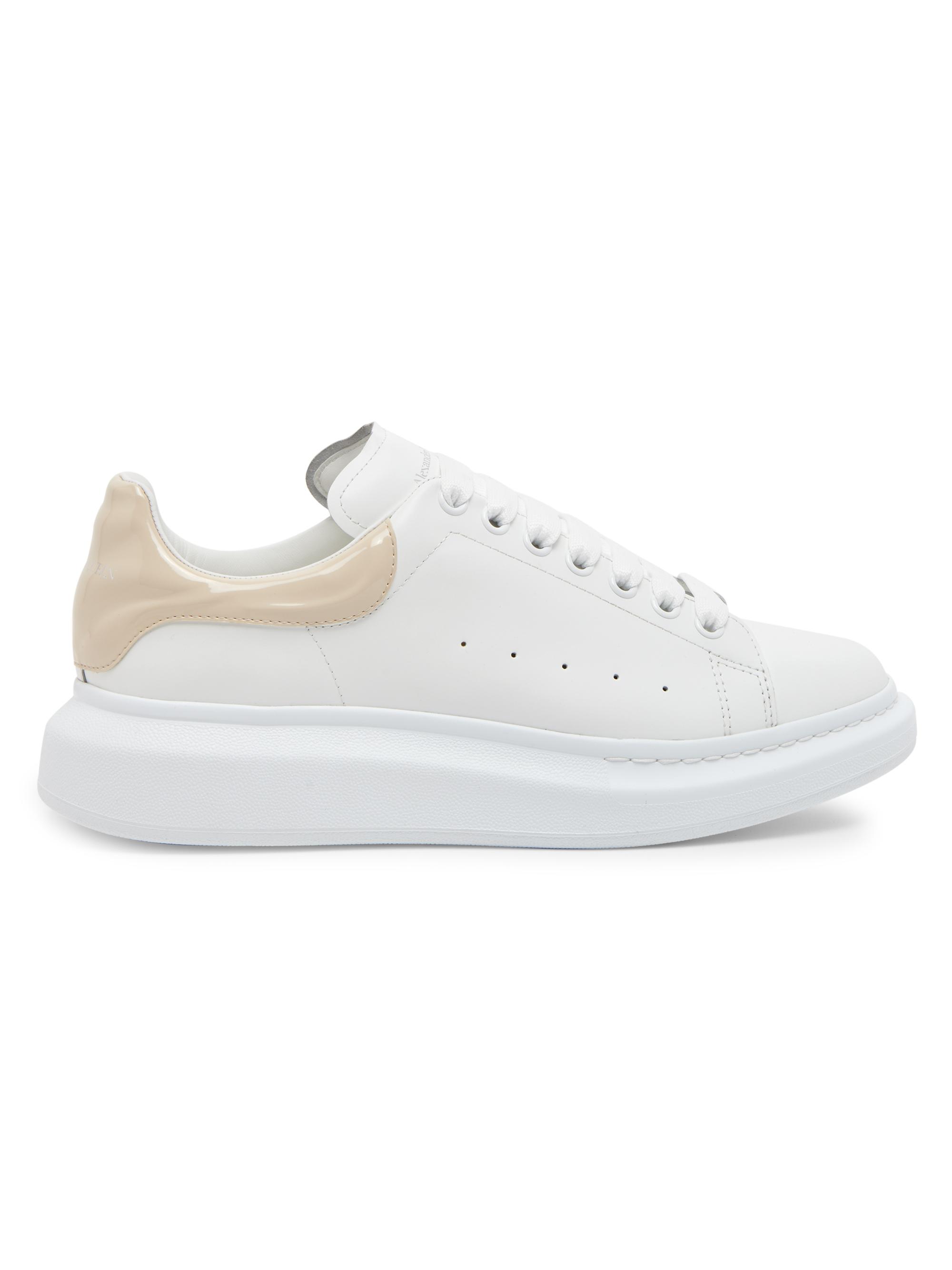 McQueen Oversized Leather Low-Top Sneakers | Saks Fifth Avenue