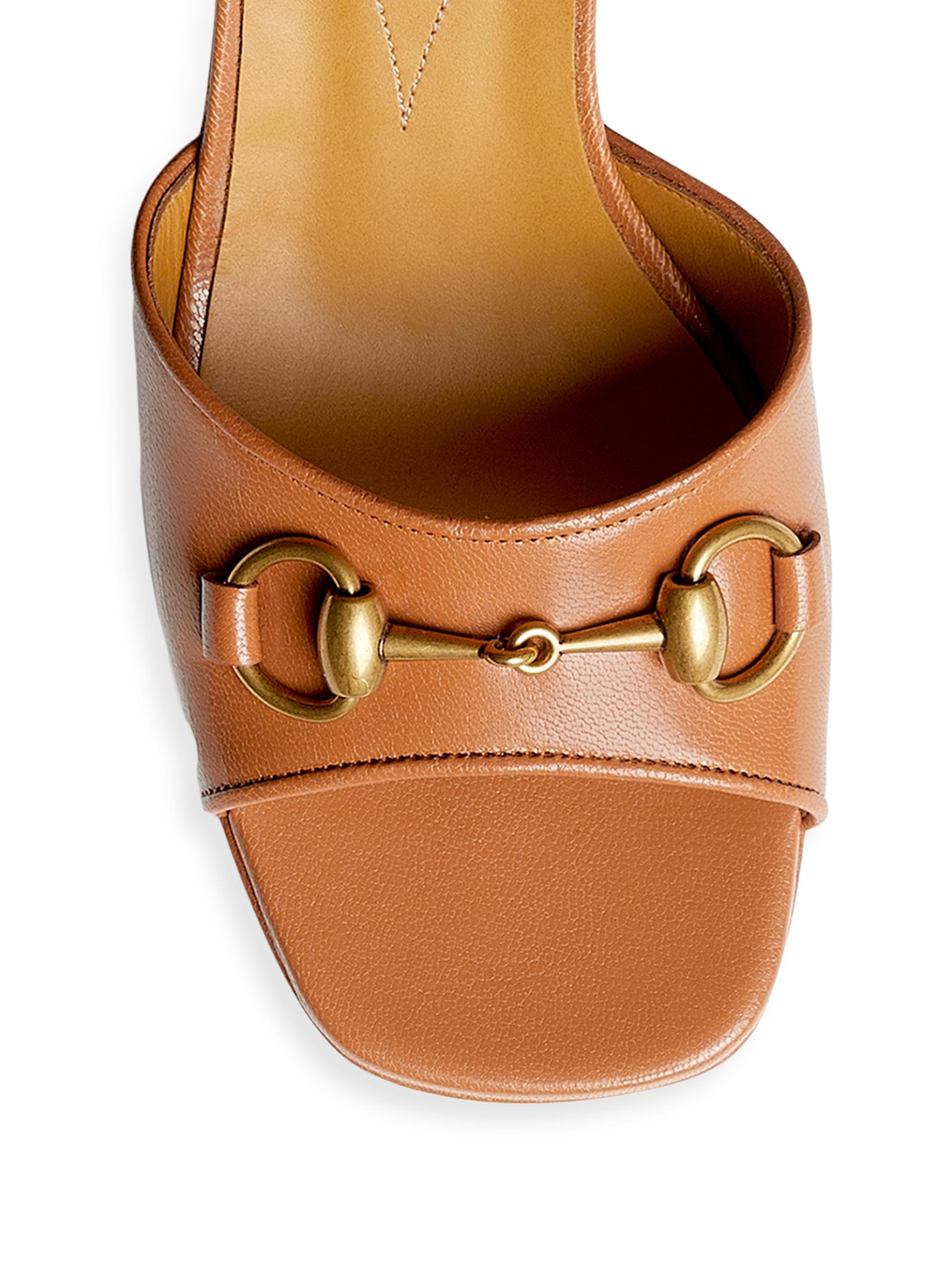 Horsebit leather sandals