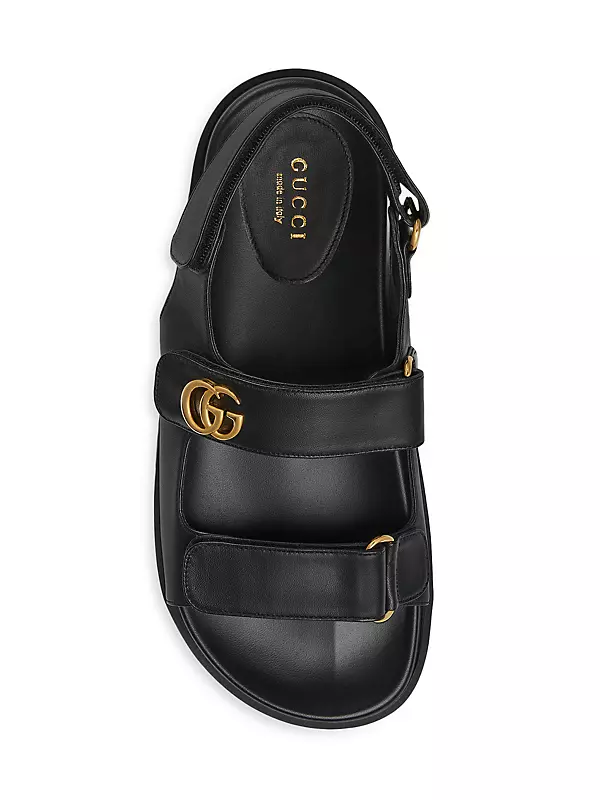 Shop Gucci Moritz Logo Leather Athletic Sandals | Saks Fifth Avenue