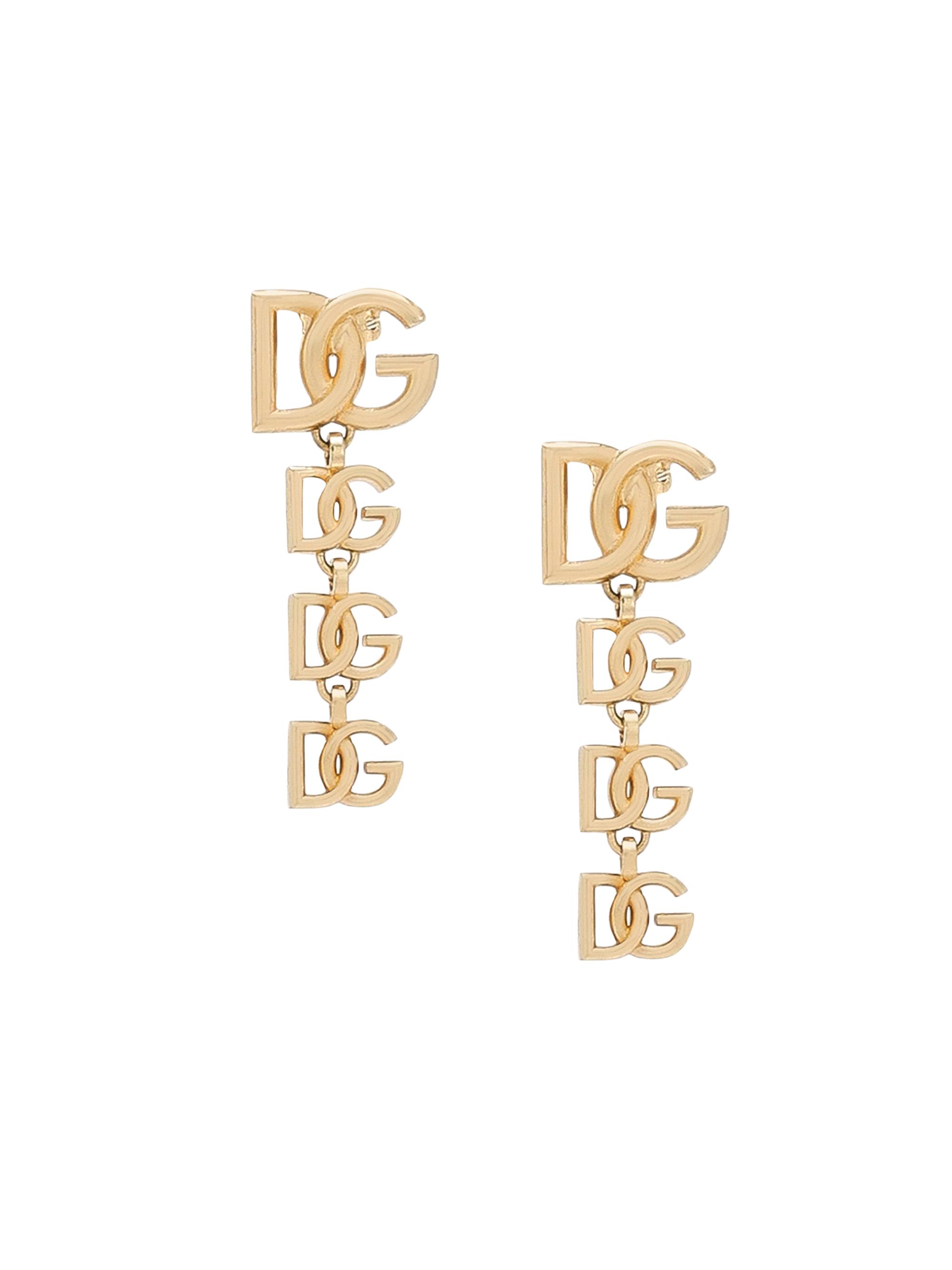 Dolce & Gabbana Women's Gold-Plated Logo Drop Earrings - Gold