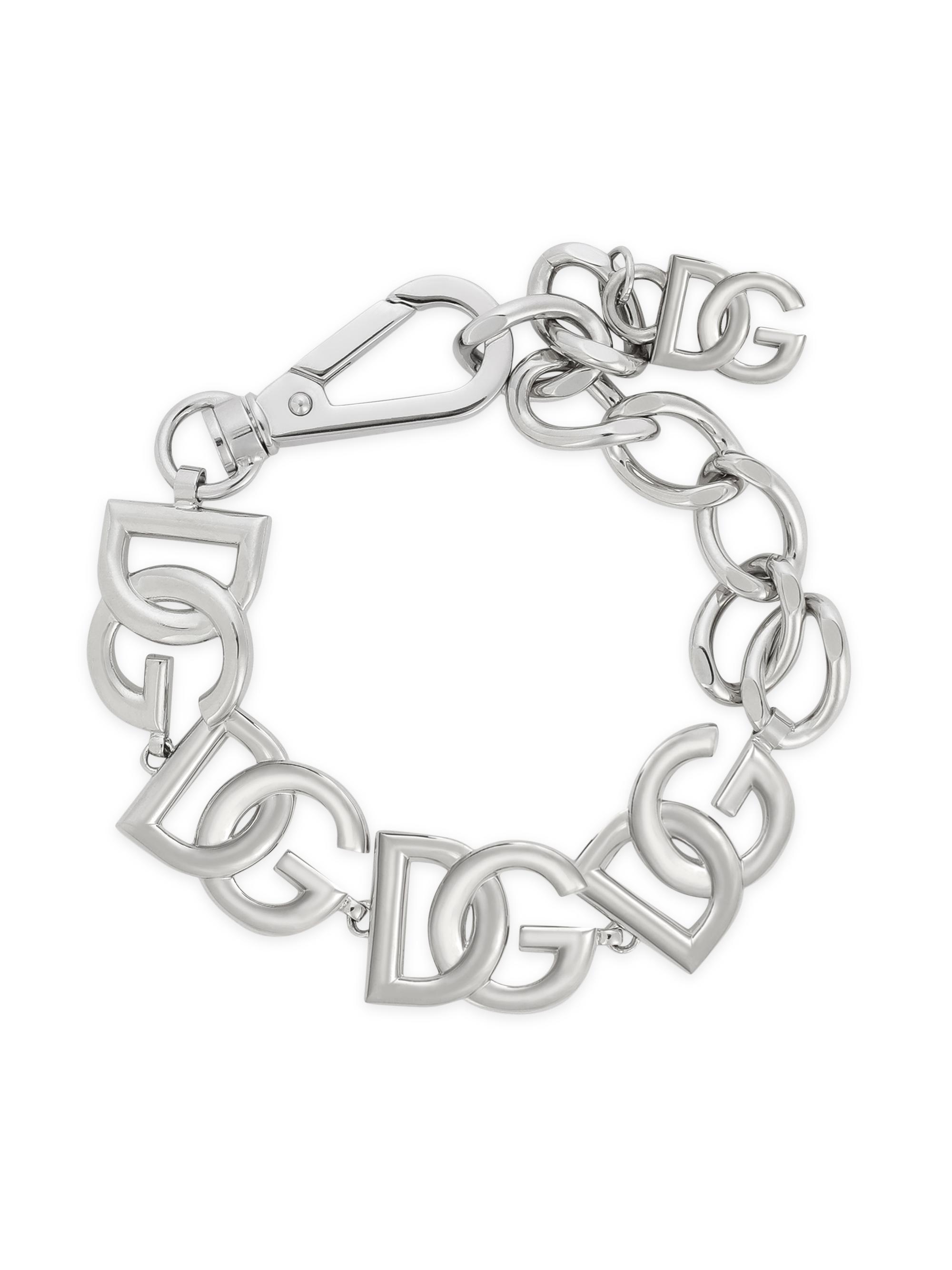 Dolce & Gabbana Women's Silver-Plated Logo Chain Bracelet - Silver