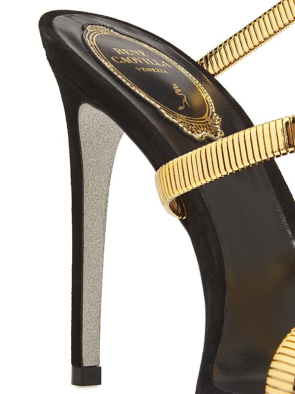 Shop Rene Caovilla 105MM Juniper Metallic Sandals | Saks Shop Rene Caovilla 105MM Juniper Metallic Sandals | Saks