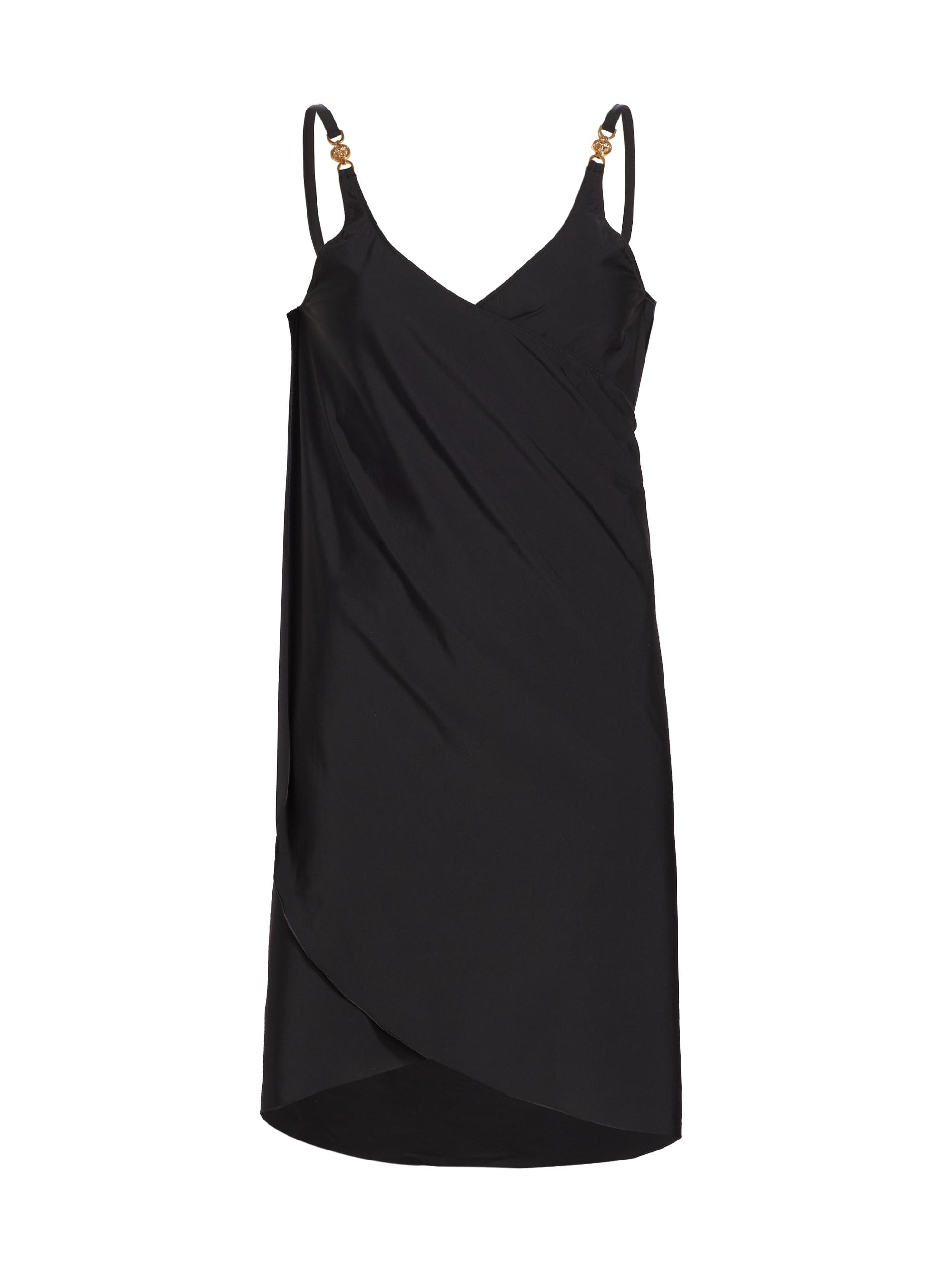 Versace Women's Swim Robe Jersey Cayman Cover-Up Dress - Black