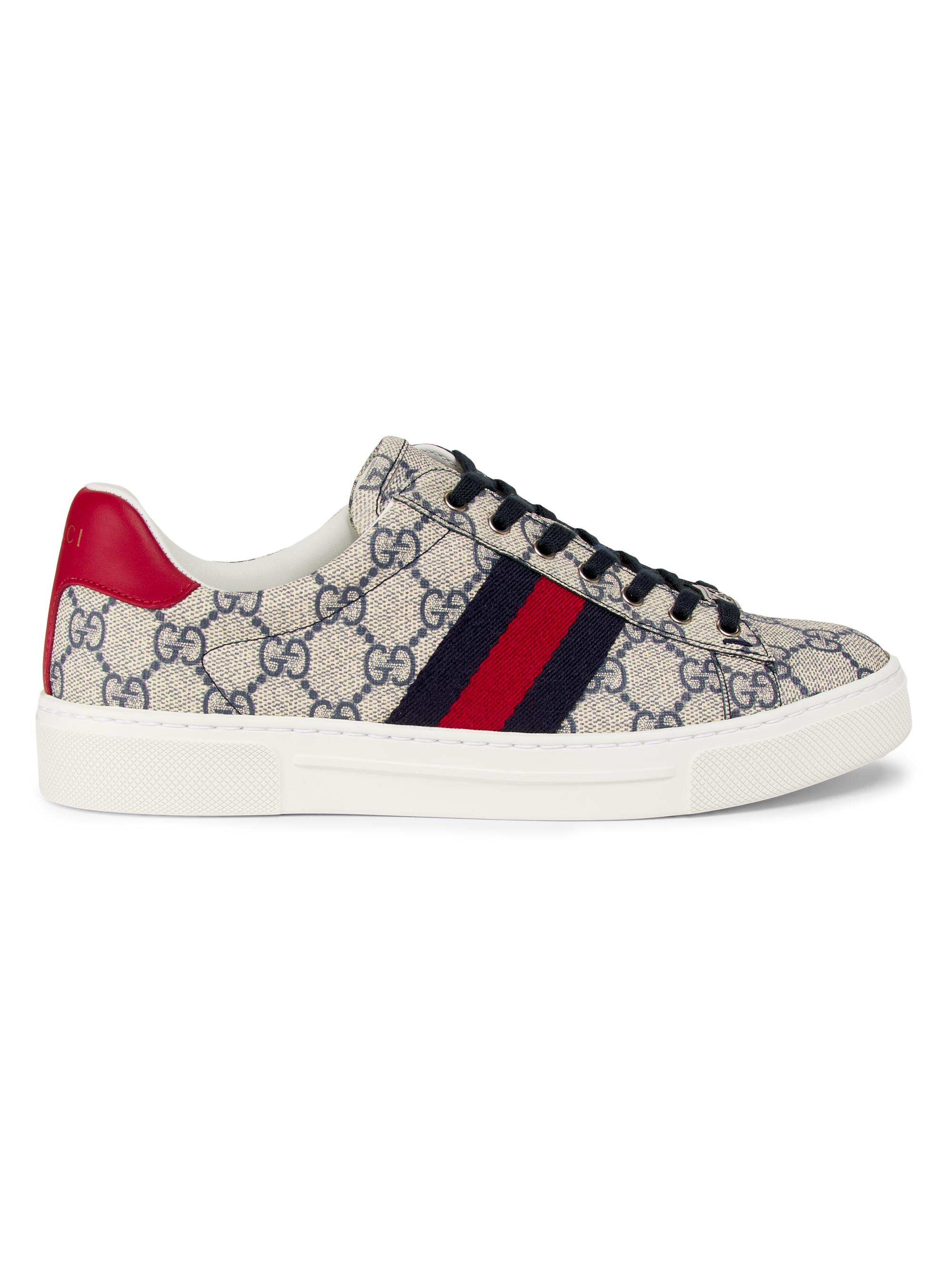 Gucci Women's Ace Monogram Sneakers - Blue Midnight - Women's Shoes