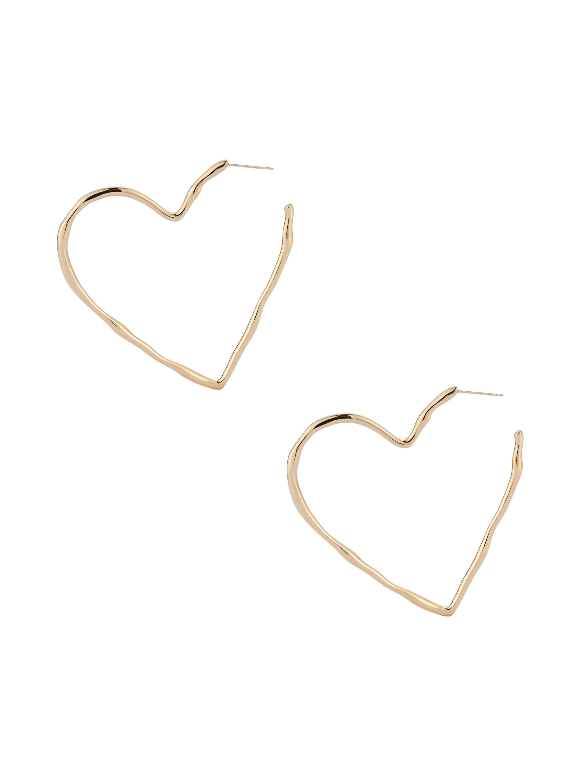 Mignonne Gavigan Women's Emilie 14K-Gold-Plated Heart Hoop Earrings - Gold
