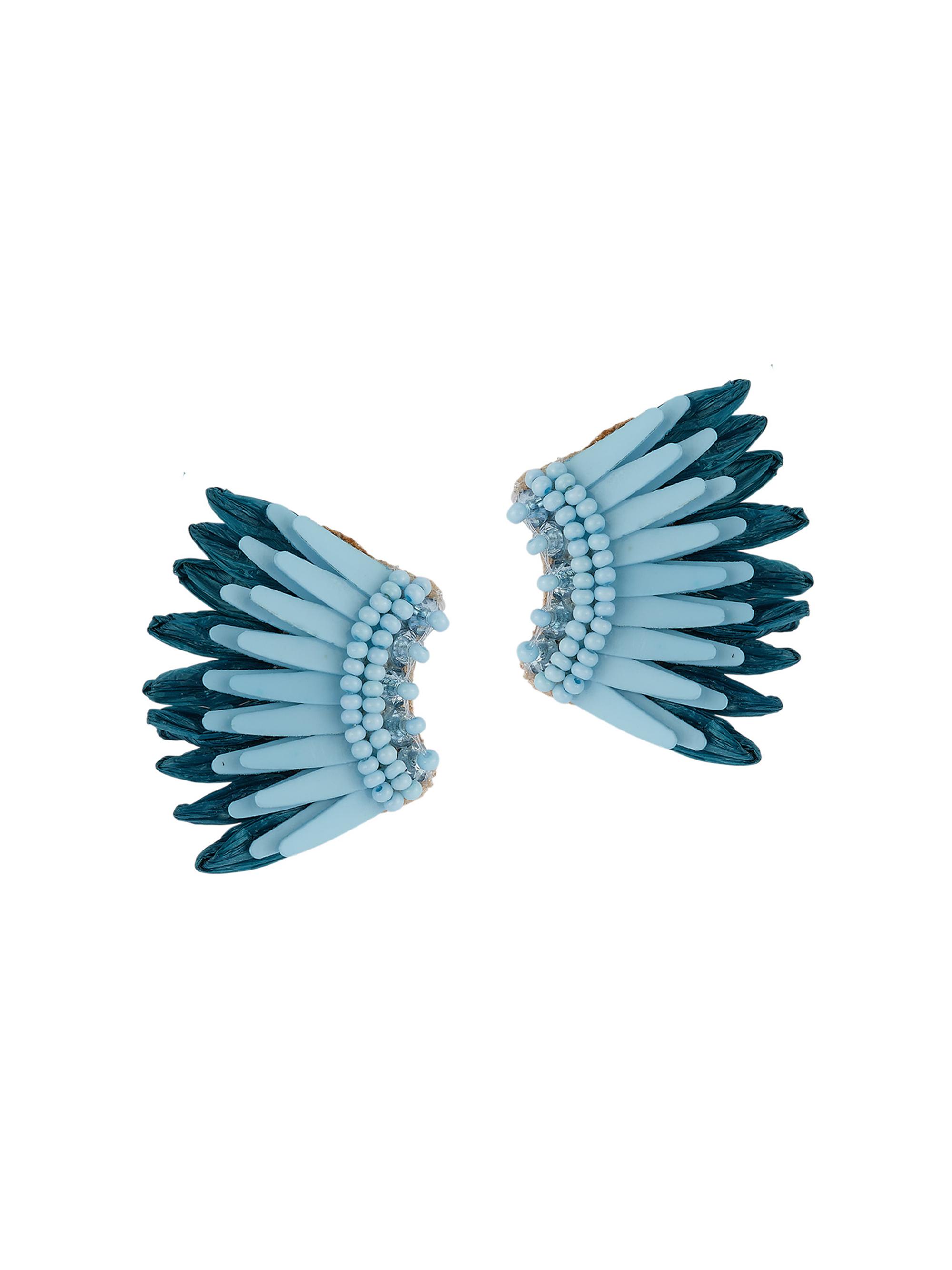 Mignonne Gavigan Women's Micro Madeline 14K-Gold-Plated, Bead, Sequin & Leather Stud Earrings - Denim